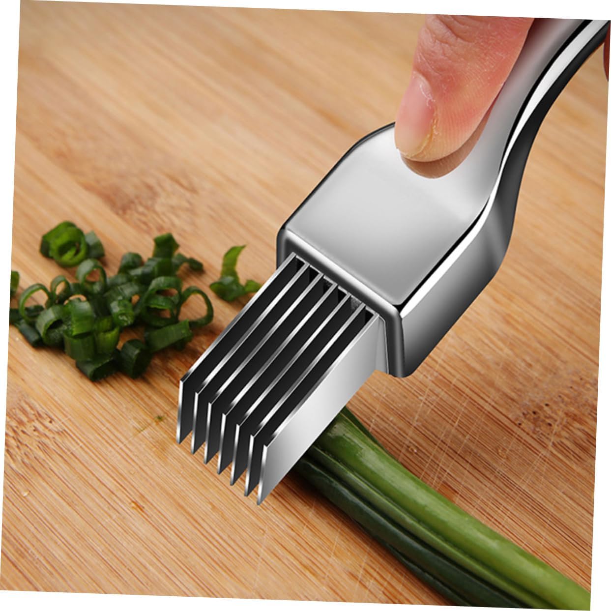 Stoeba 2-Pieceprofessional Shallot Garlic Slicer wCrinkle Blade for KitchenUse