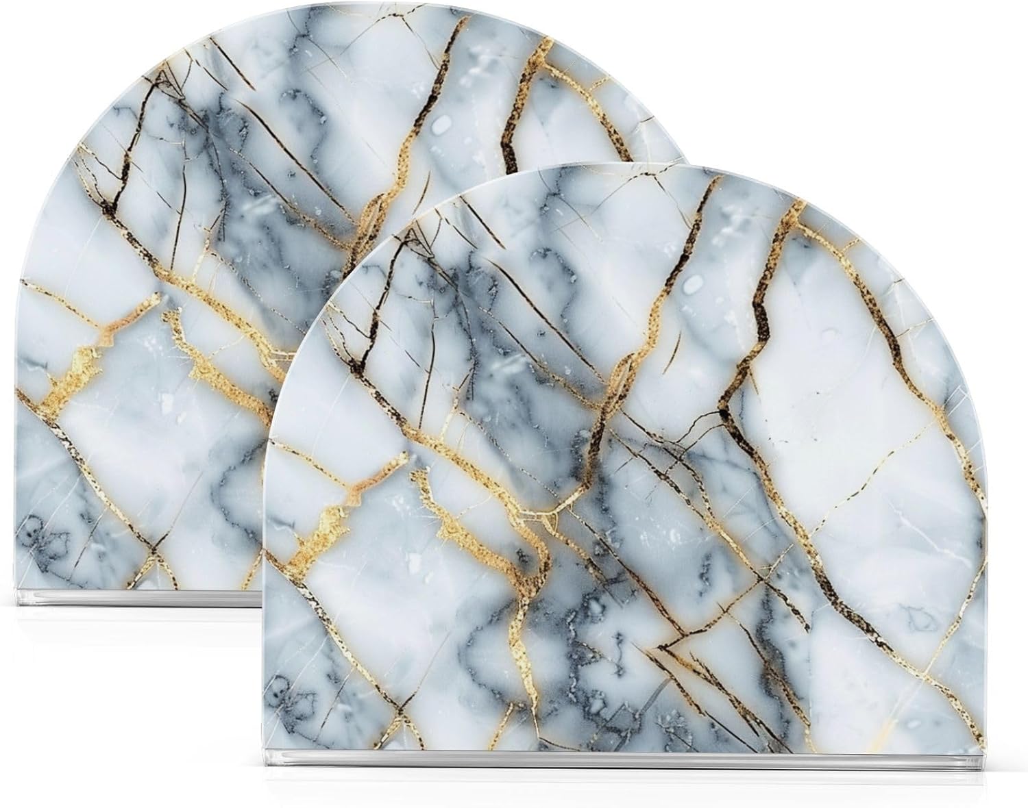 ALAZA Gold Marble Napkin Holder - 2-Pack for Table Use