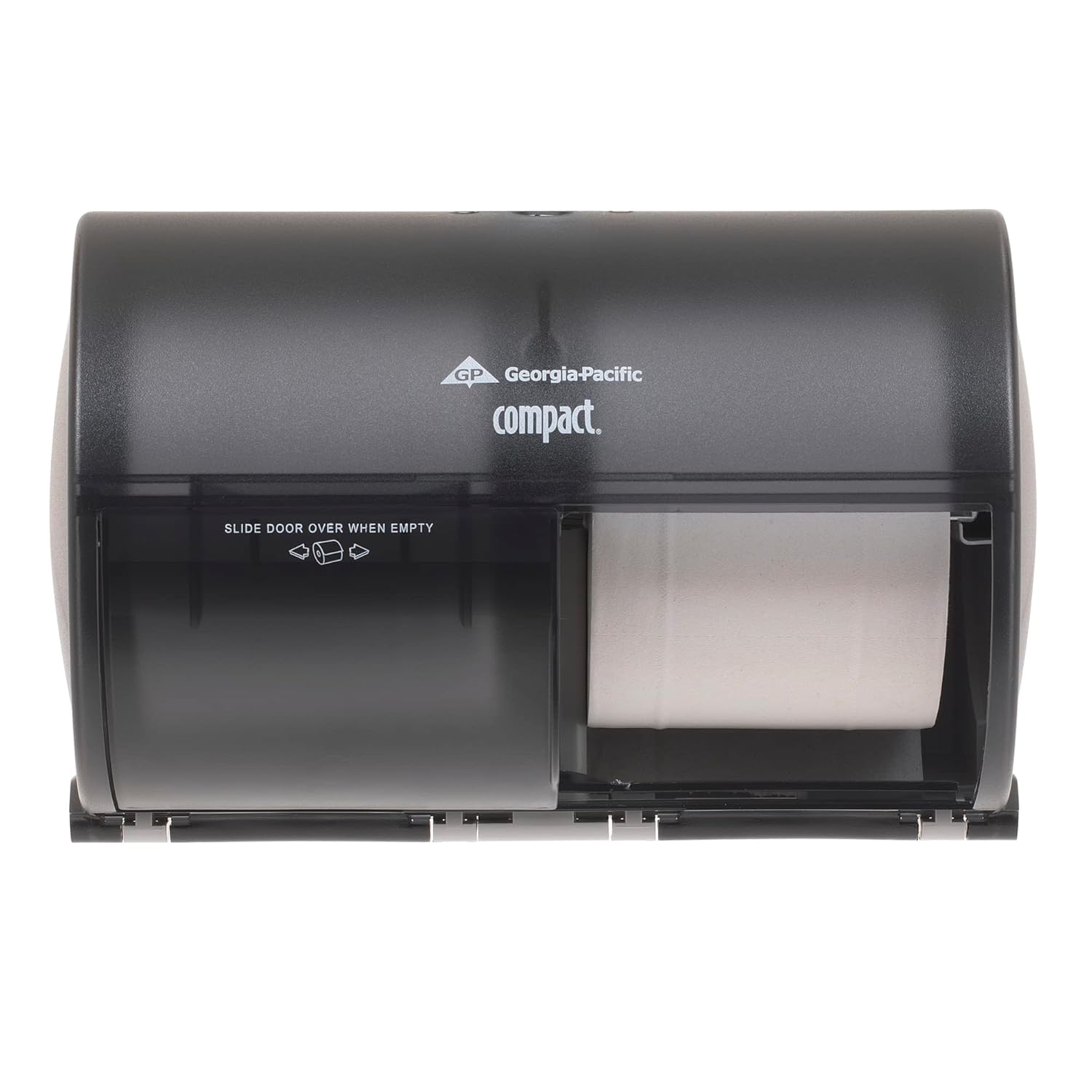 Compact 2-Roll Coreless Toilet Paper Dispenser with Key Lock