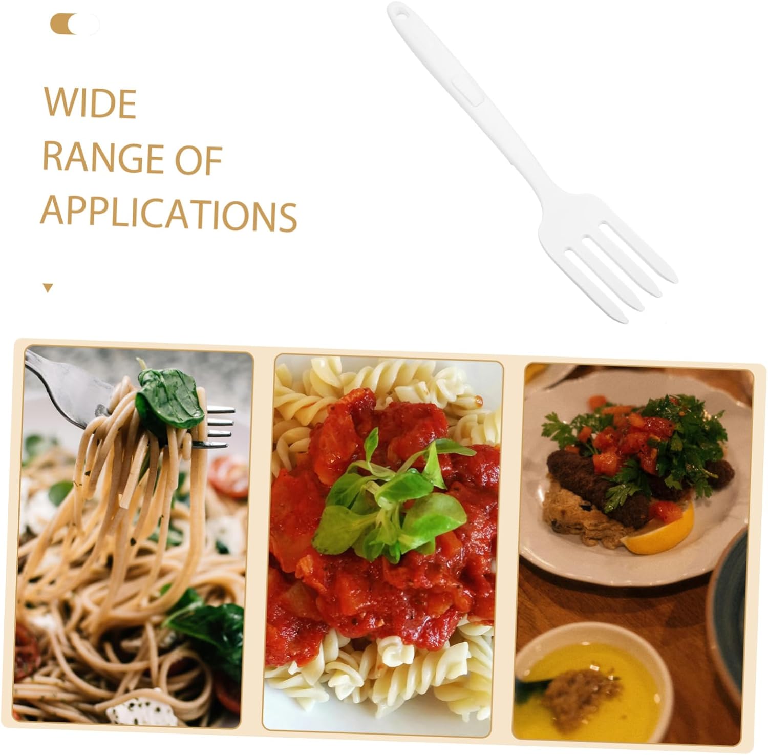 SHOWERORO 2pcs Heat Resistant Silicone Dinner Forks