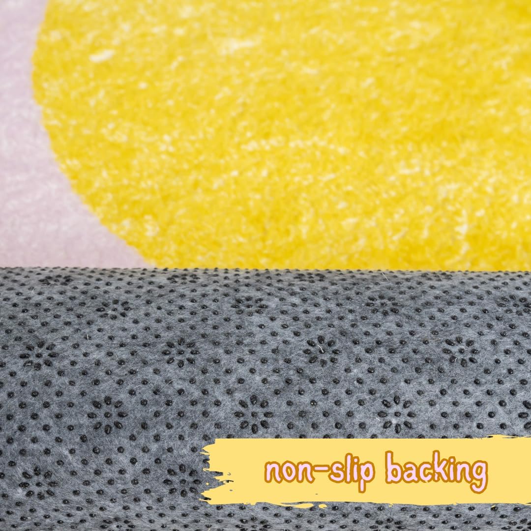 Yoodly Flower Rug - Ultra Soft Nonslip 30 Inch Pretty in Pink