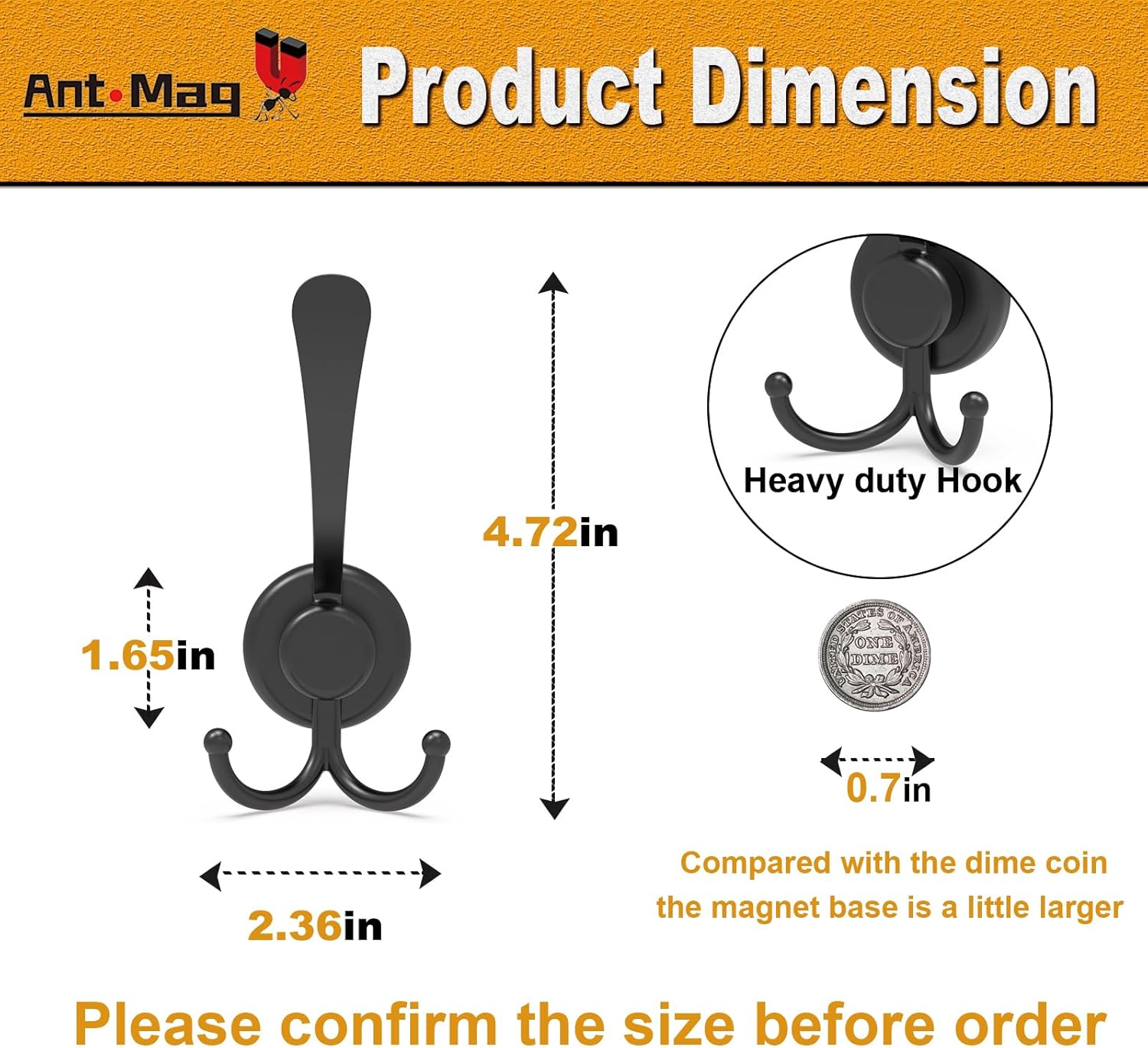 Ant Mag Heavy Duty Magnetic Hooks for Home
