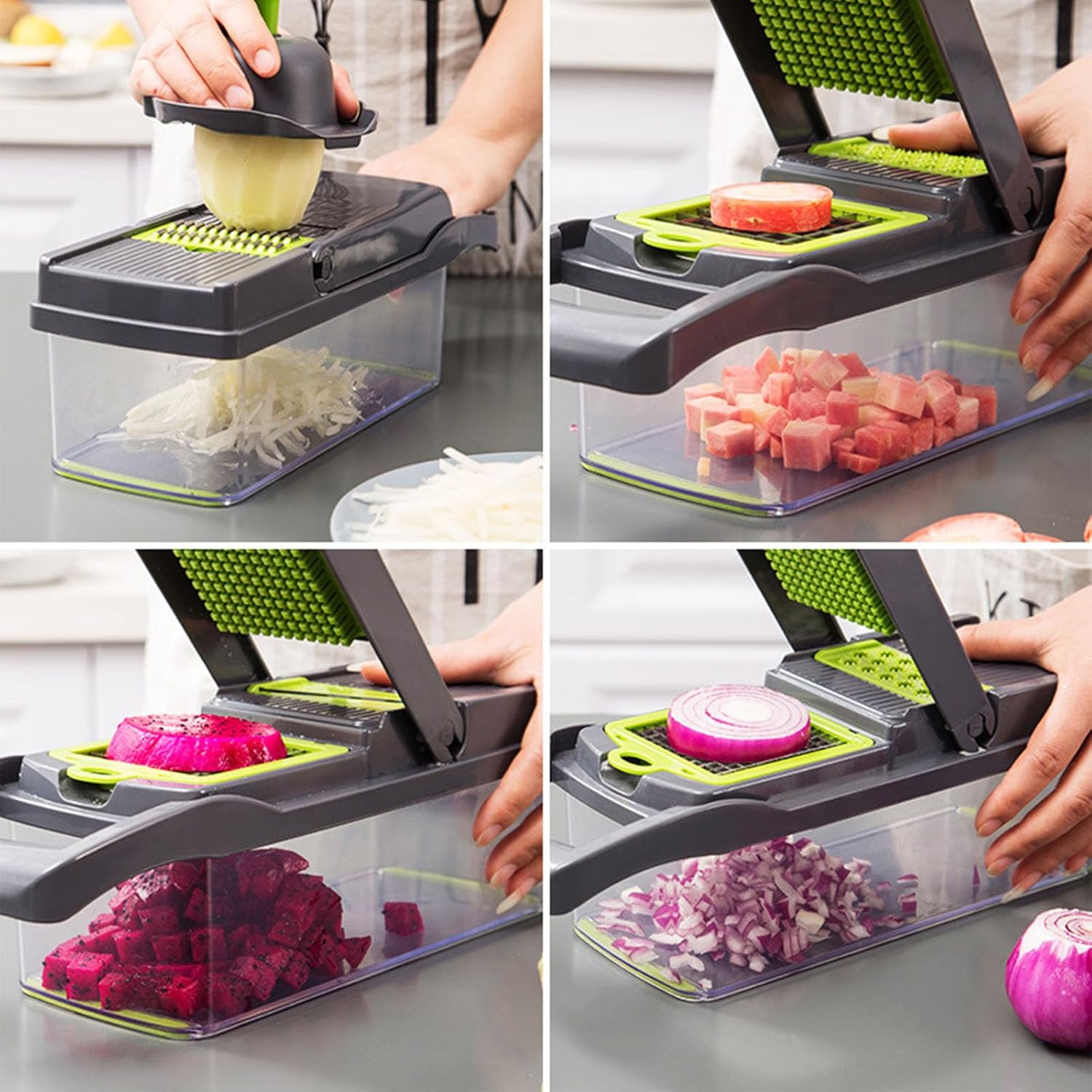 10 in 1 Vegetable Chopper with Stainless Steel Blades