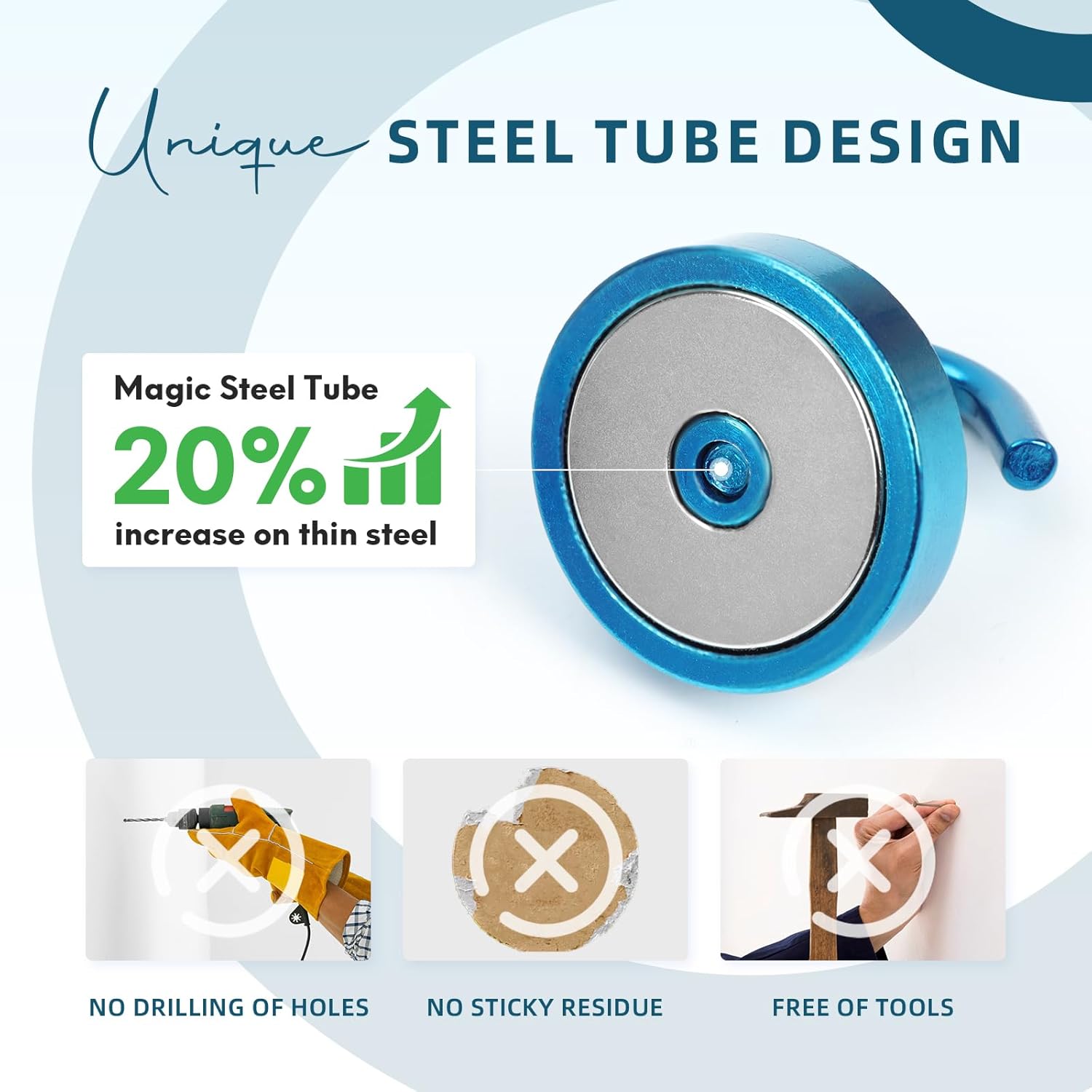Sturdy 120LB Magnetic Hooks for Small Spaces