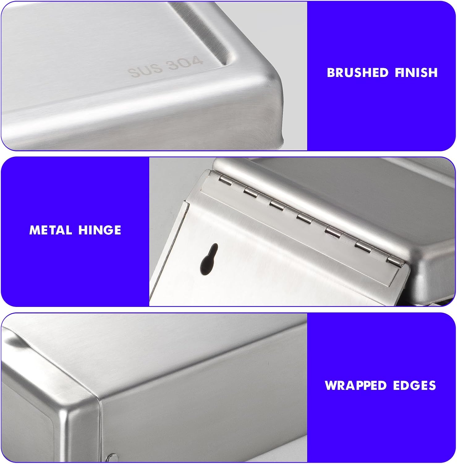 Premium Gorlary Wall-Mounted Dispenser for Papers Napkins Commercial Use
