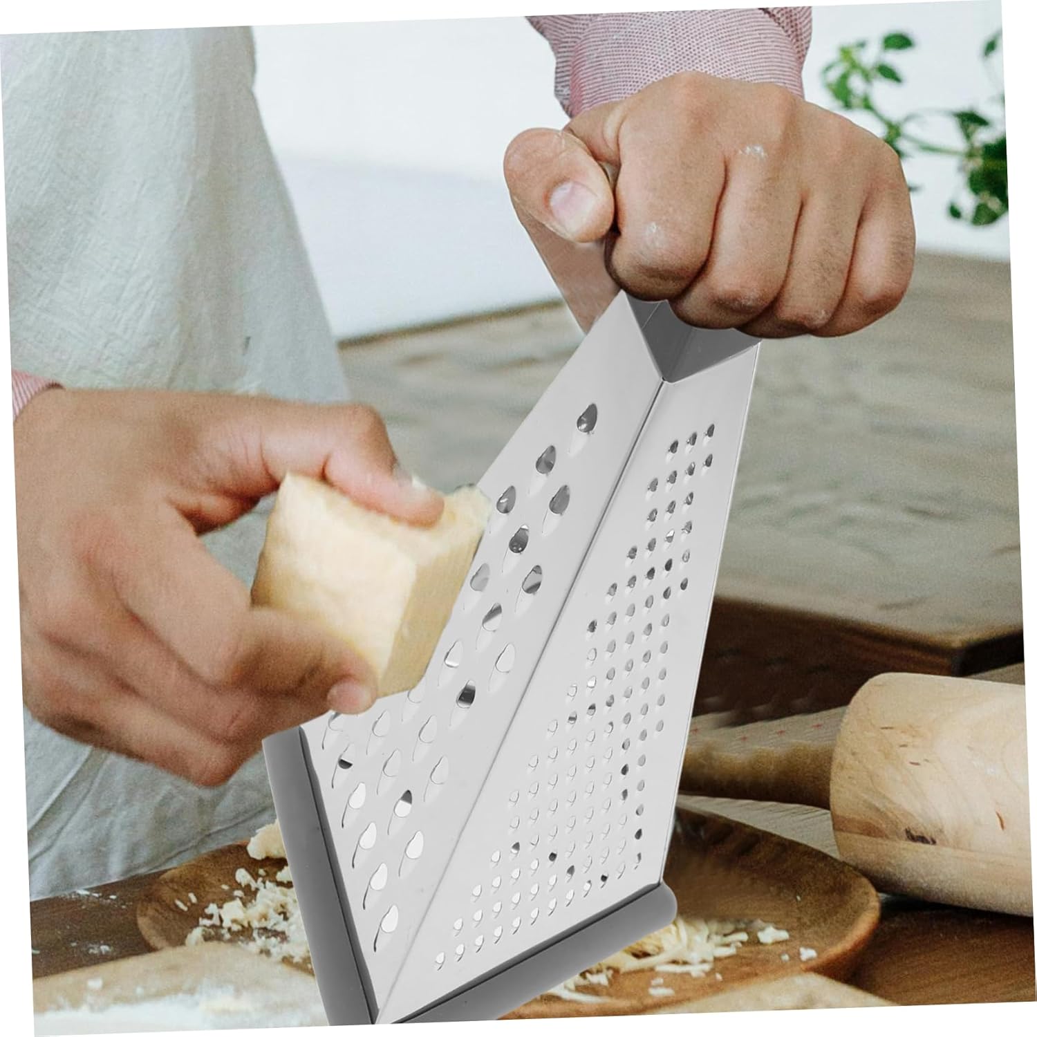 Unomor 4-in-1 Kitchen Food Grater with Stainless Steel Handle