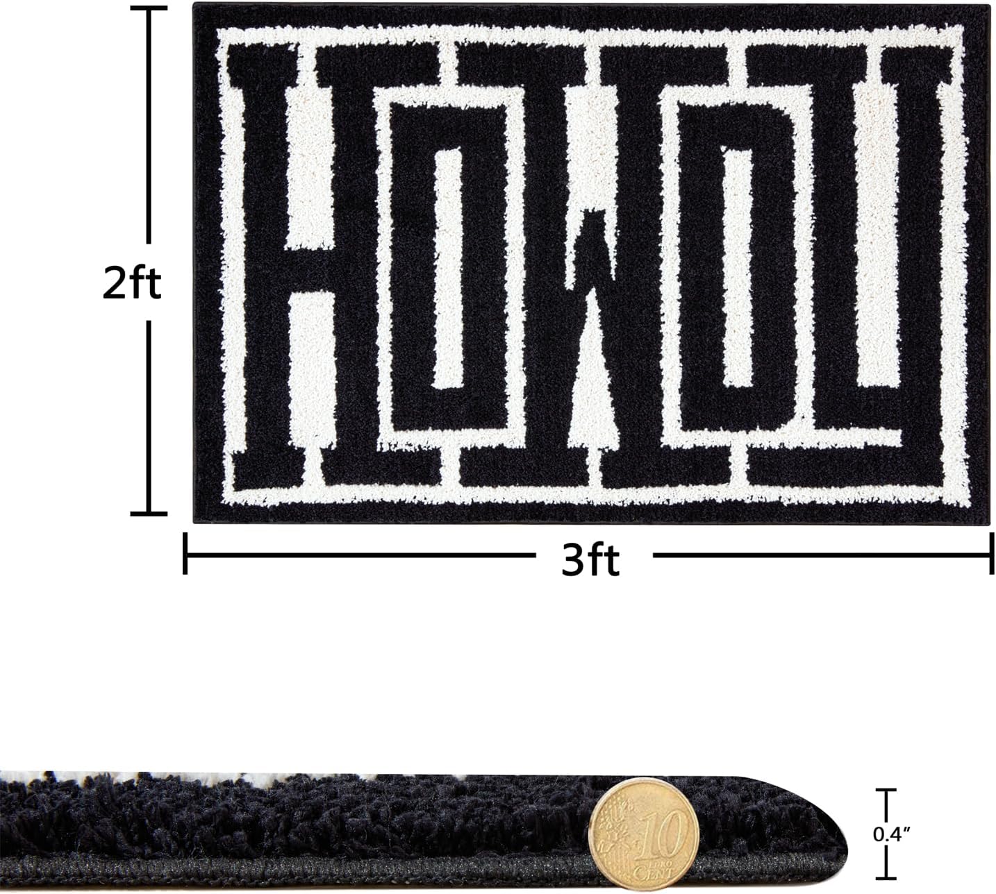 RoomTalks Washable Howdy Rug Indoor Doormat