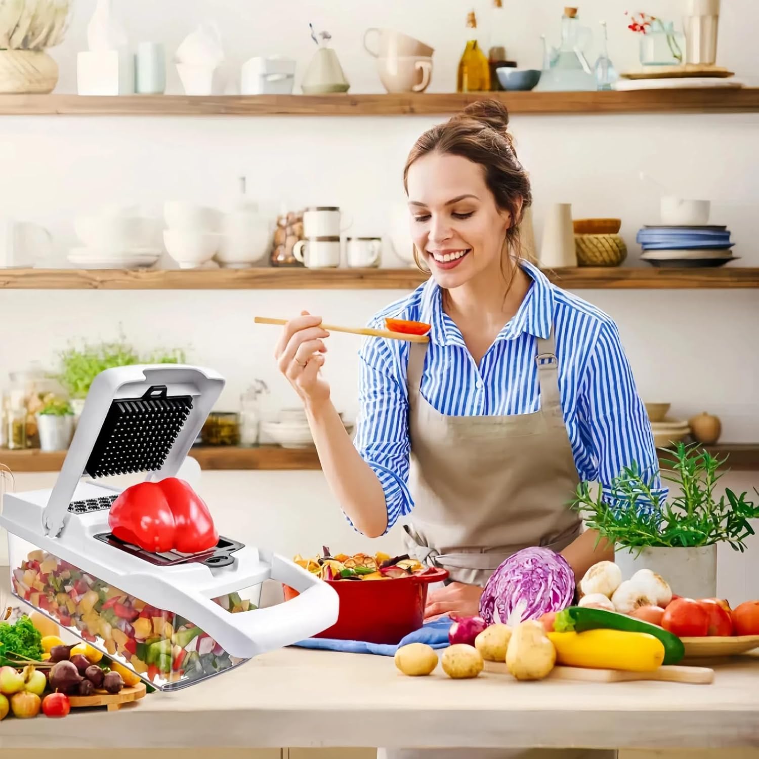 Lifeeverkeep 22-in-1 Multifunction Vegetable Chopper