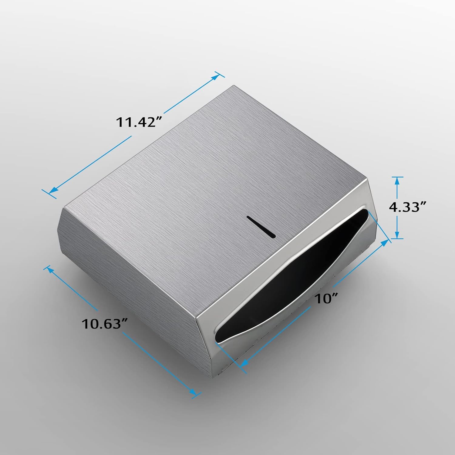 Modunful Paper Towel Dispenser Wall Mount - Commercial Stainless Steel Holder Large Capacity Durable
