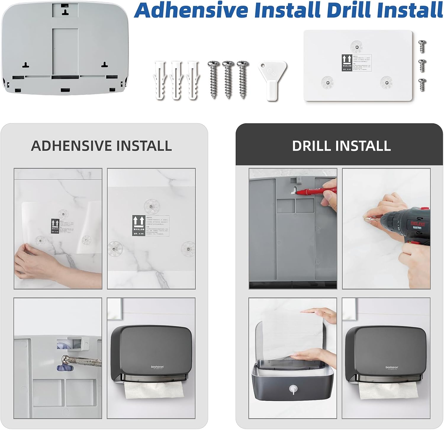 Bosharon Professional Heavy Duty Wall-Mounted Trifold