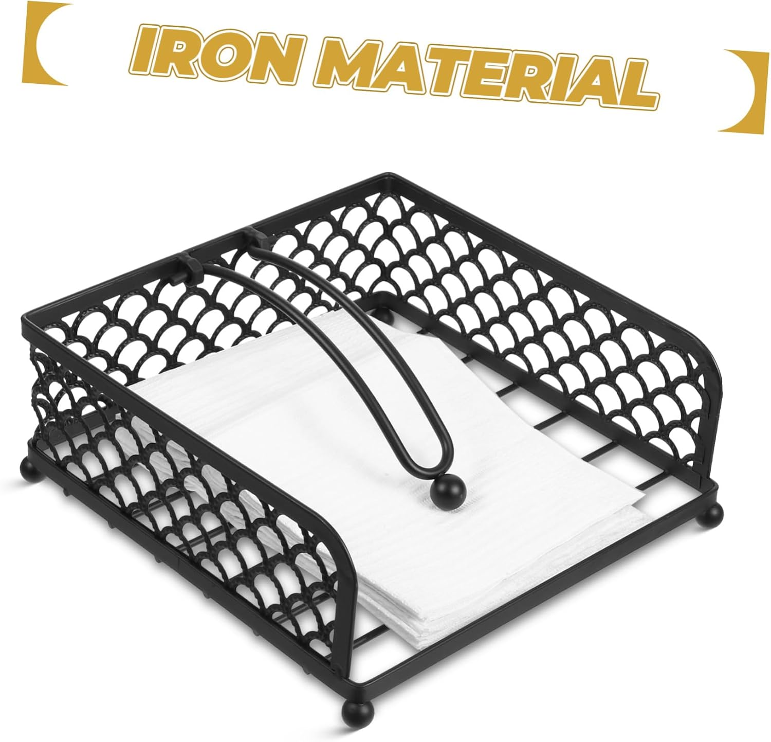 GRIRIW Napkin Holder Weighted Arm Square