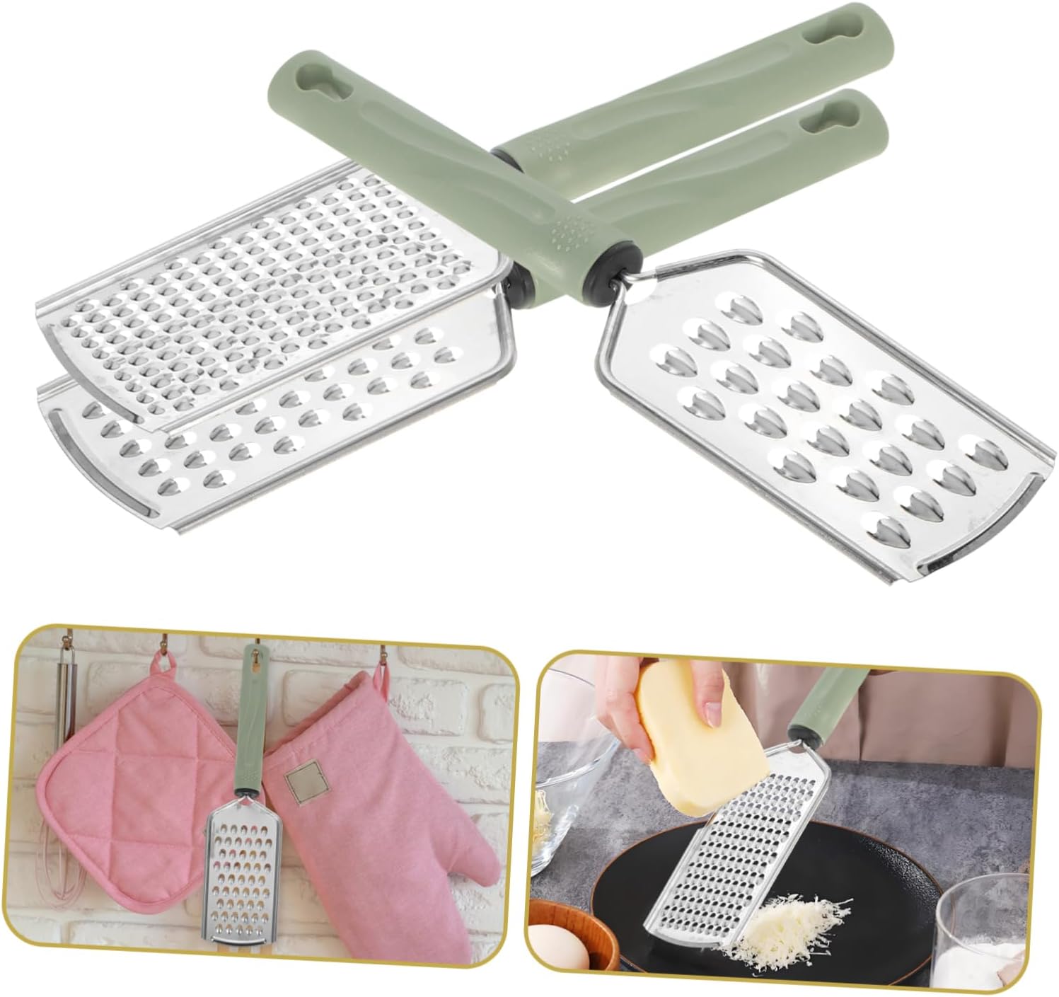 Gleavi Stainless Steel Modern Handheld Cheese Grater Pro