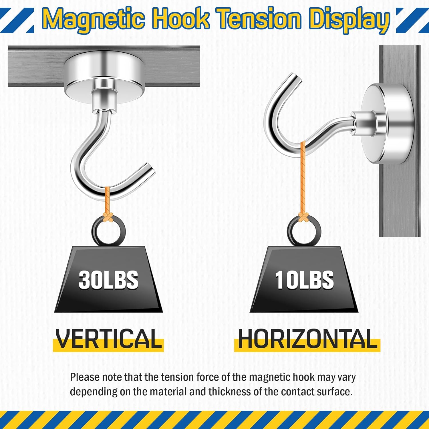 FINDMAG Magnetic Hooks 30LBS Neodymium Durable Strong for Hanging