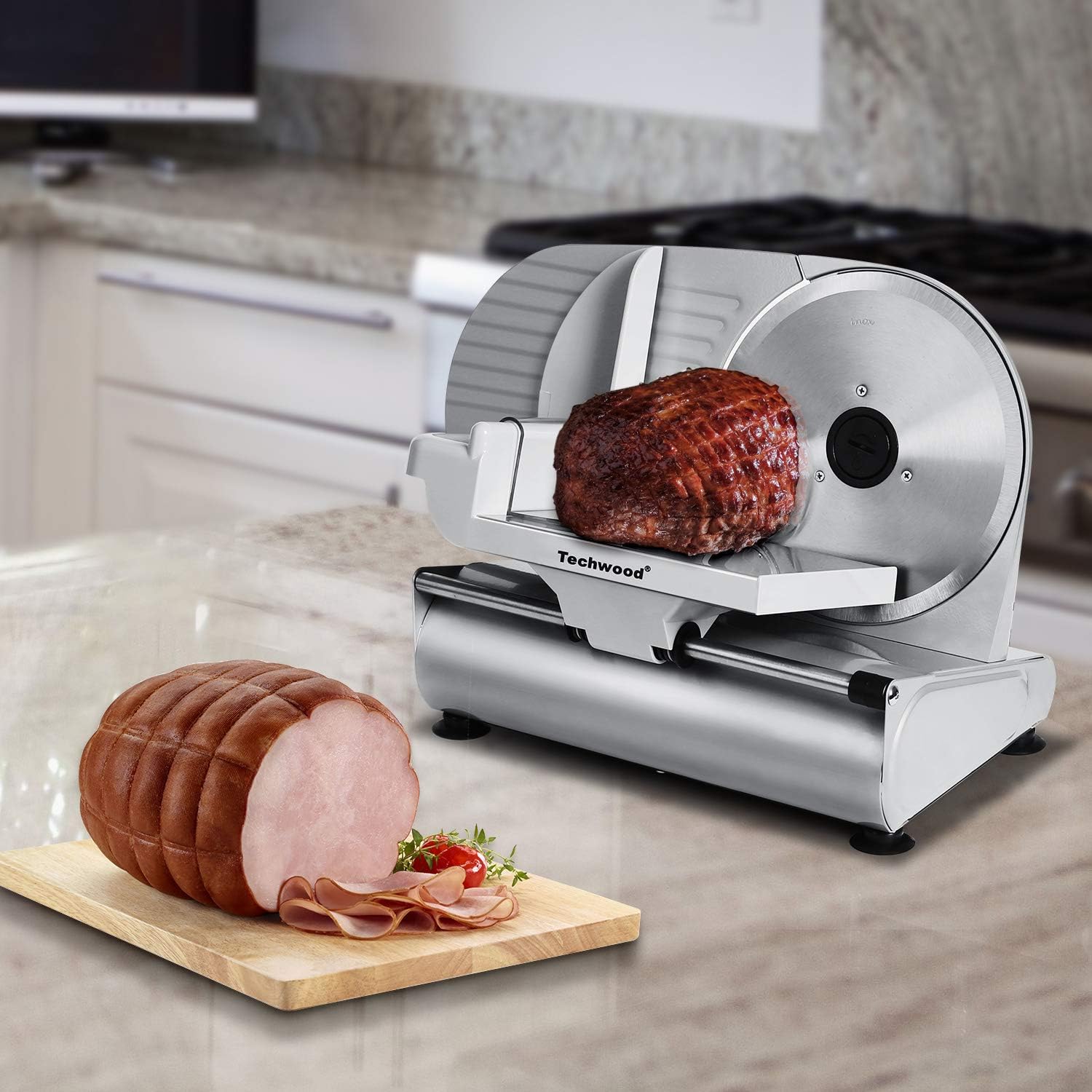 Techwood Electric Meat Slicer with Adjustable Blade