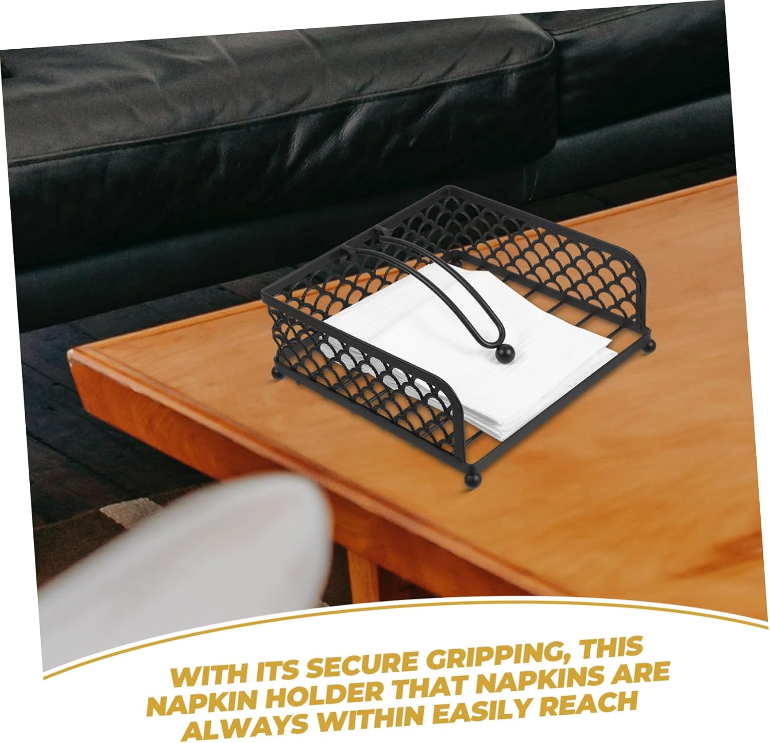 GRIRIW Napkin Holder Weighted Arm Square