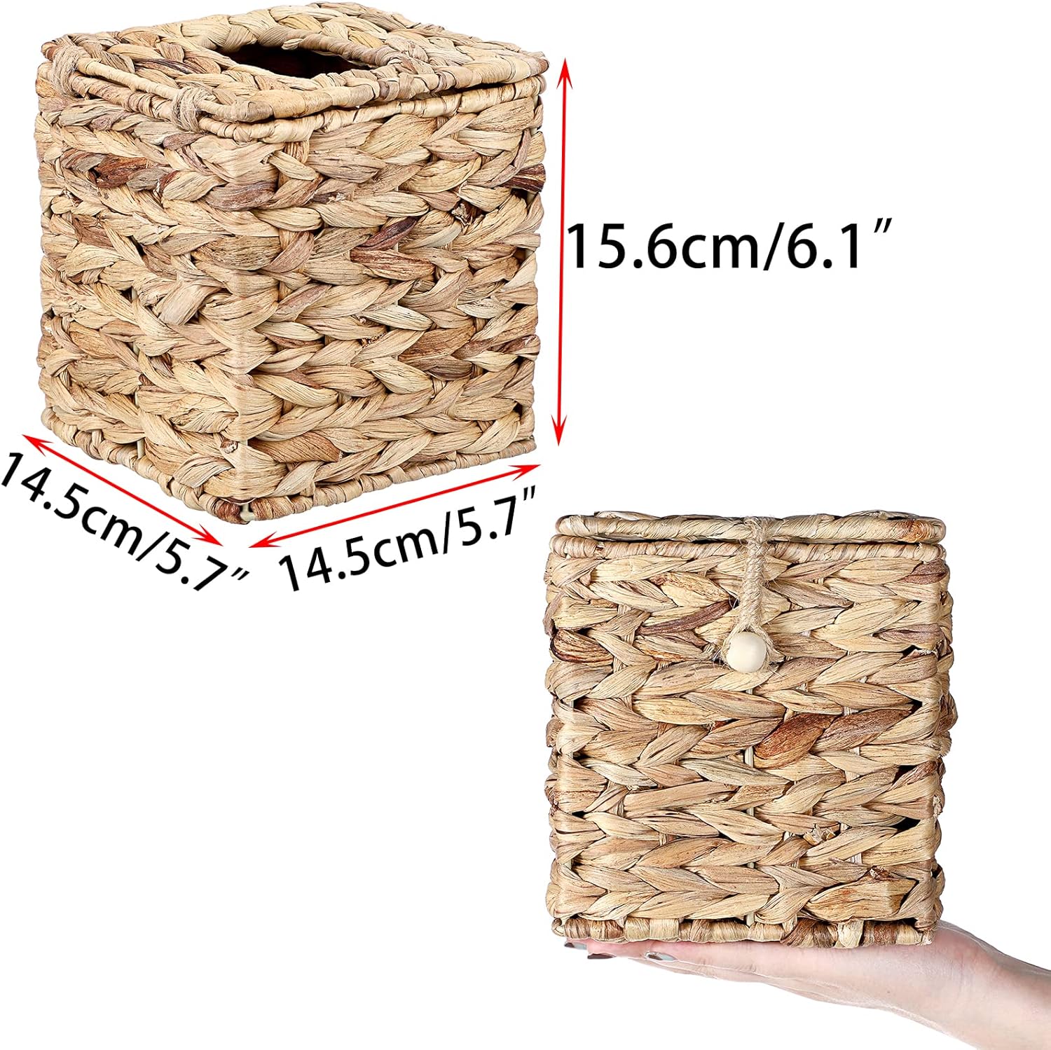 Sumnacon Tissue Box Cover Natural
