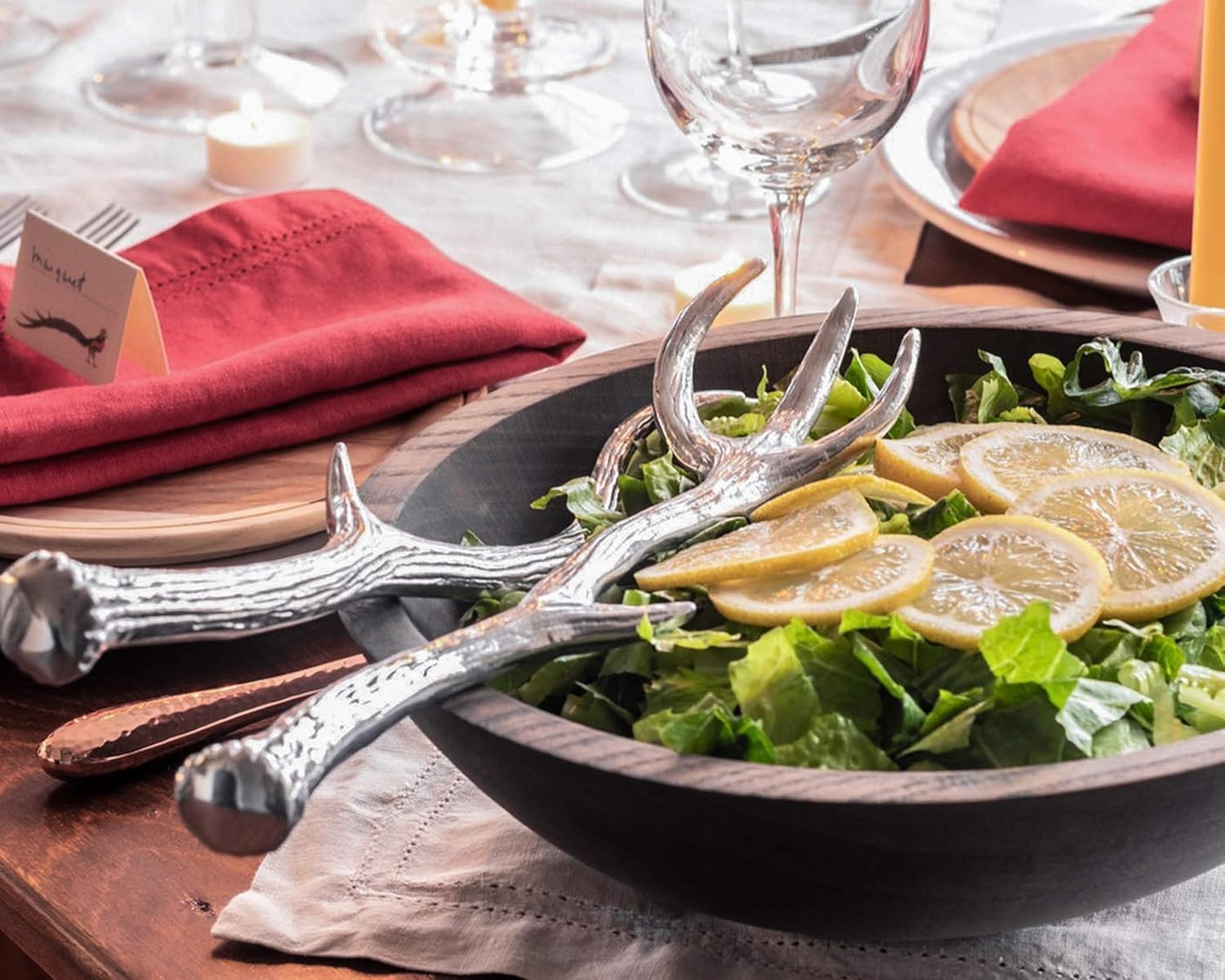 Arthur Court Designs Rustic Salad Servers Set