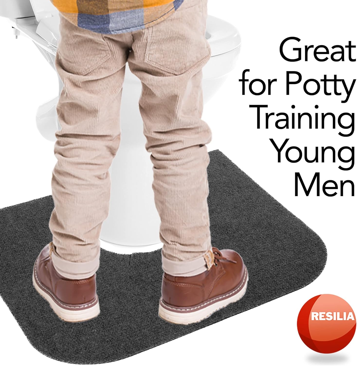RESILIA Universal Rounded Potty Mat - 4 Pack Charcoal 1