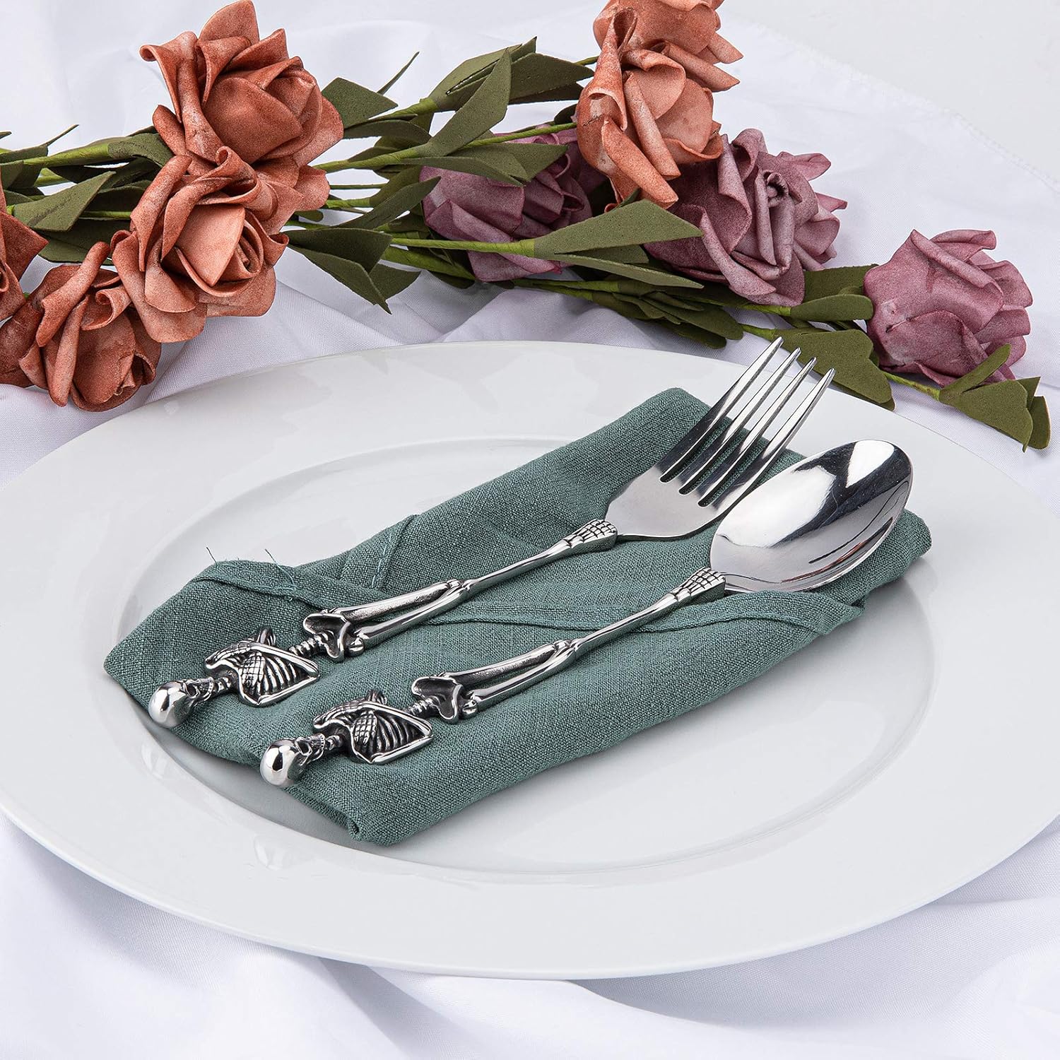 ONEKOO Dinner Fork Premium Stainless Steel Dishwasher Safe Unique Skull Design