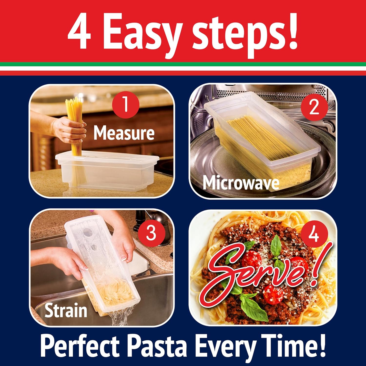 Fasta Pasta Microwave Cooker with Lid and Strainer 1
