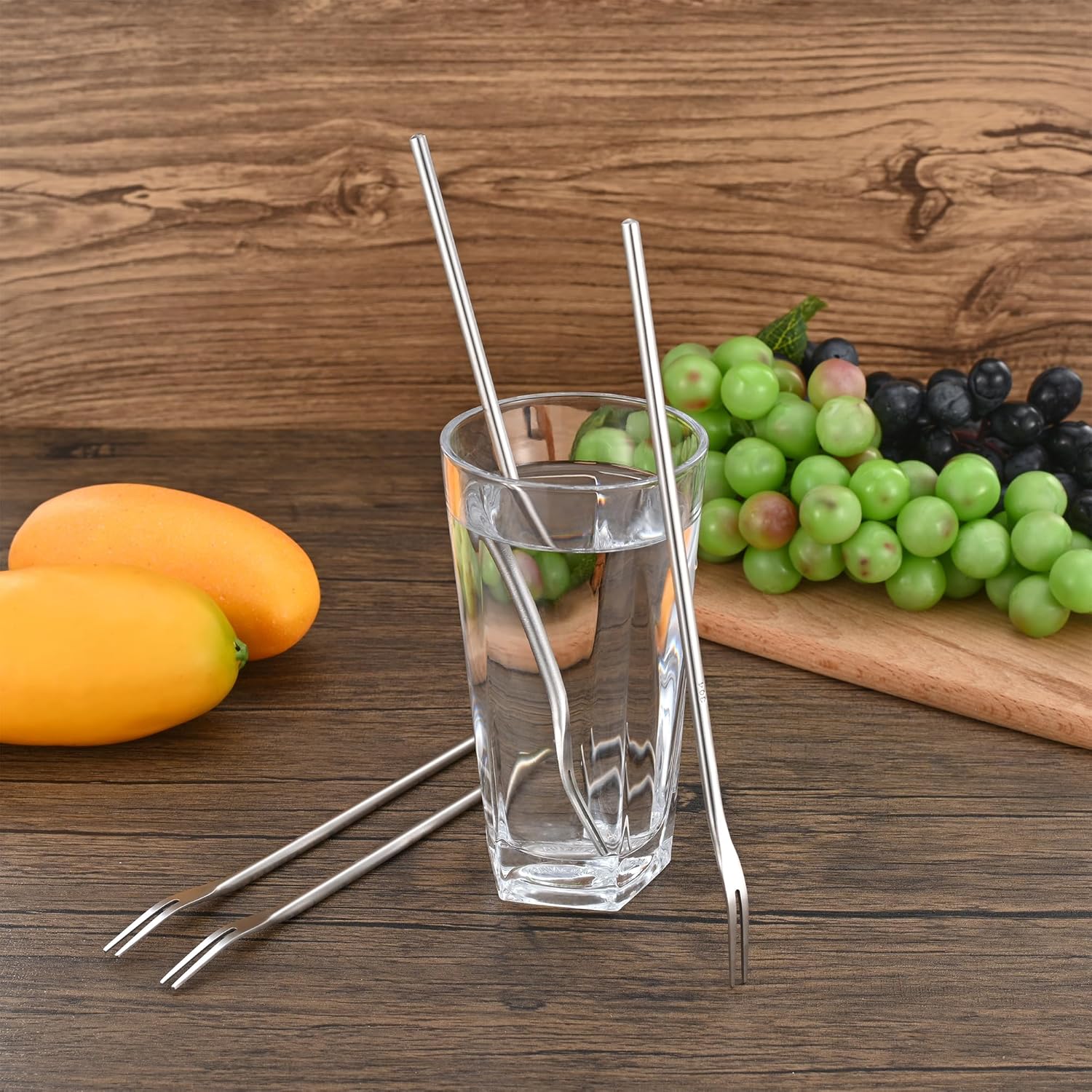 Premium 4-Piece Stainless Steel Pickle Fork Set for Kitchen Use
