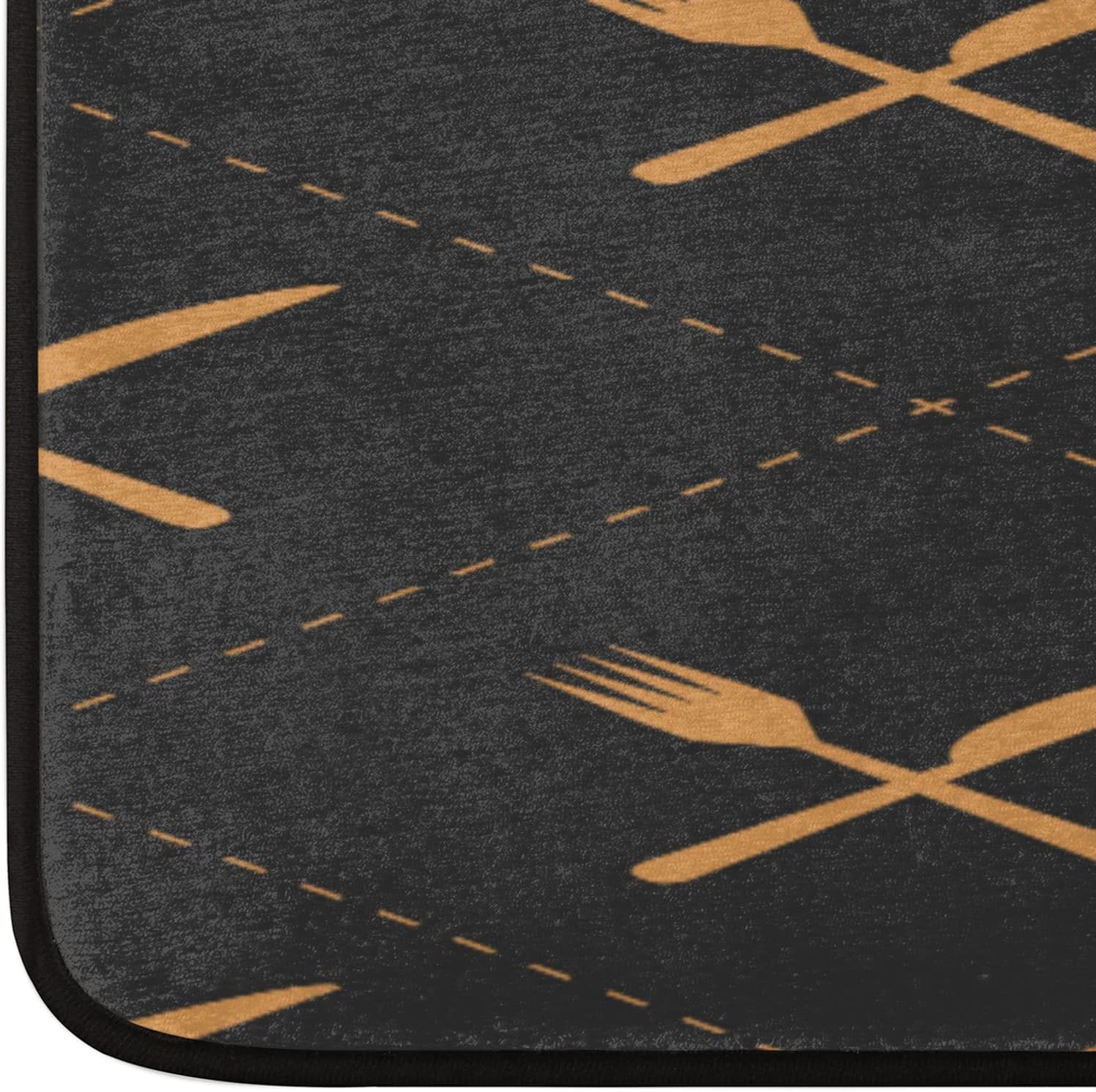 Tropical Life Gold Knife and Fork Non-Slip Mat