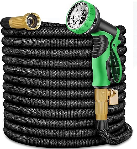 75 ft Expandable Garden Hose with 10 Function Nozzle Sprayer