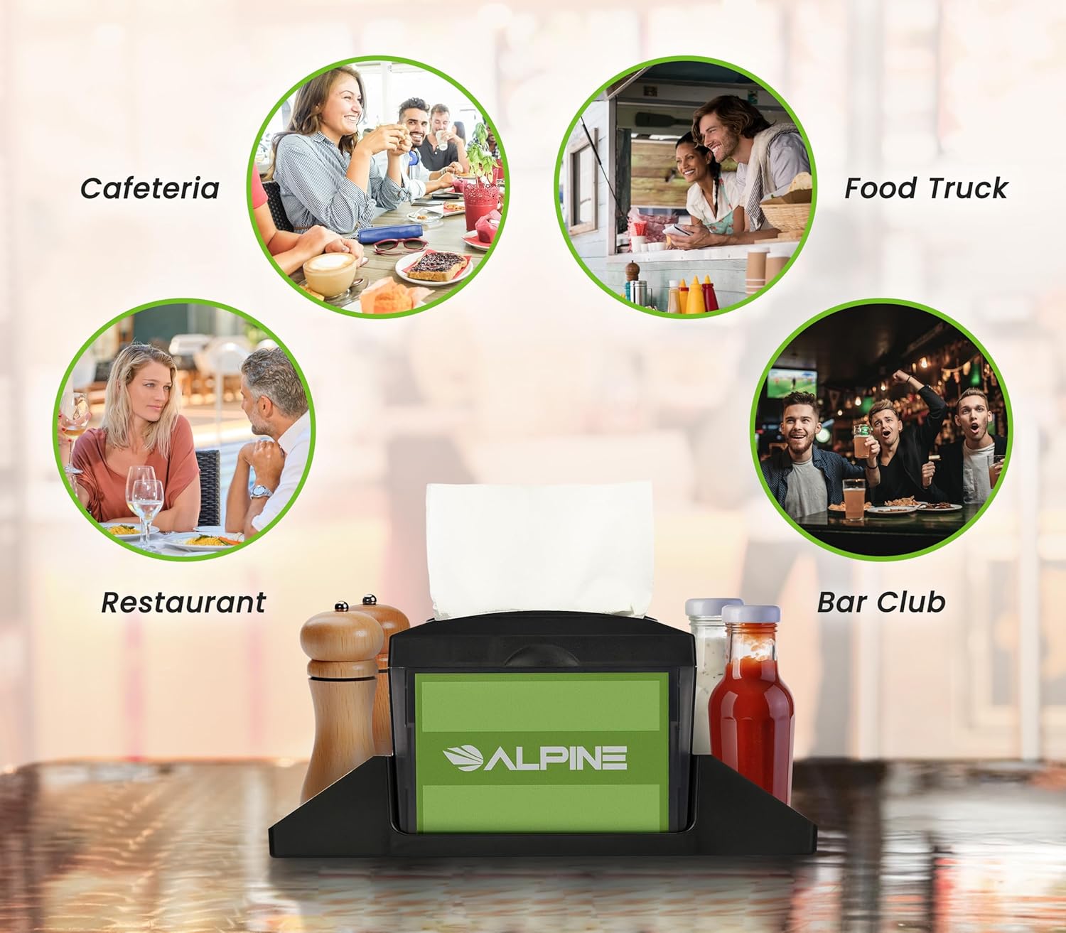 Alpine Tabletop Commercial Napkin Dispenser