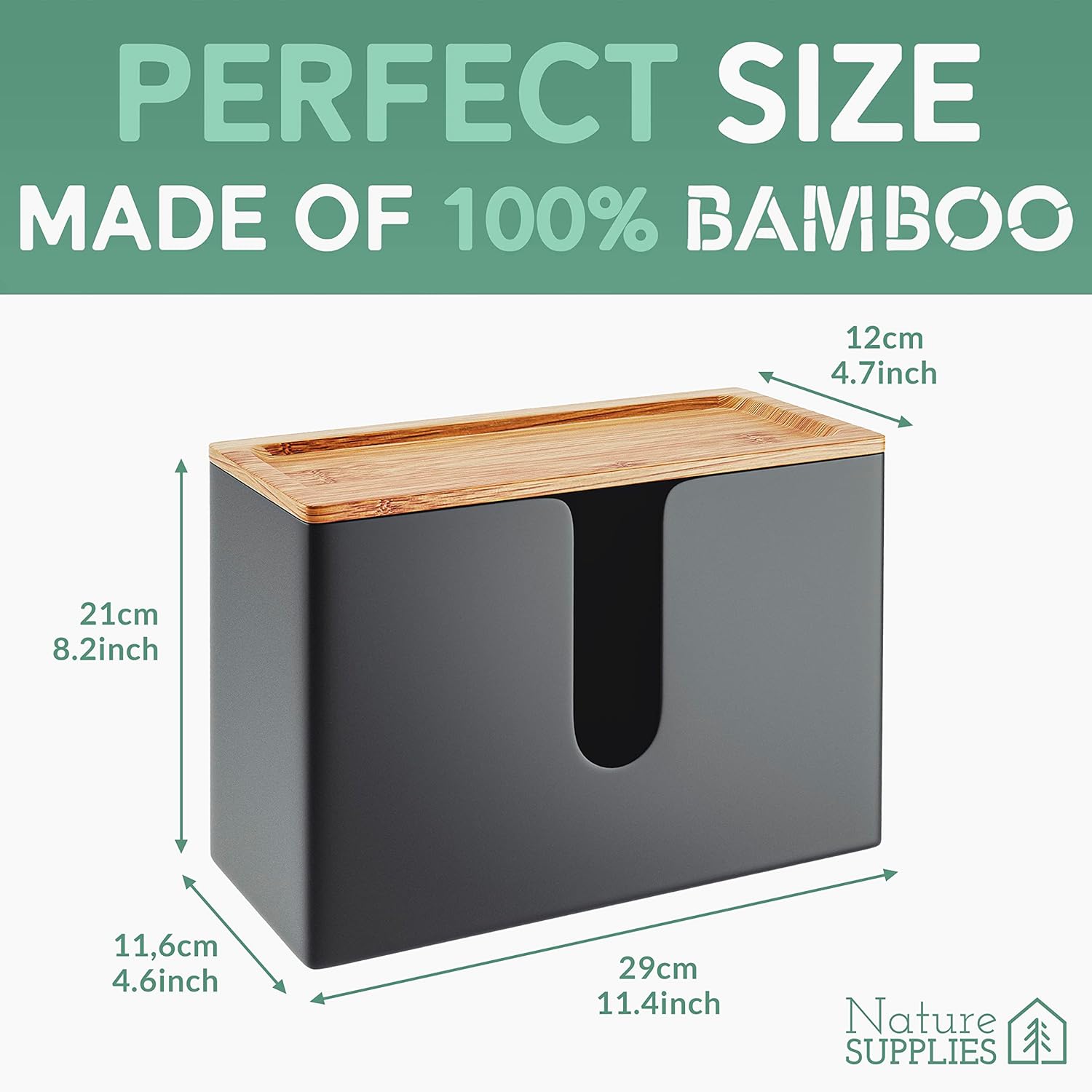 NATURE SUPPLIES Bamboo Paper Towel Dispenser