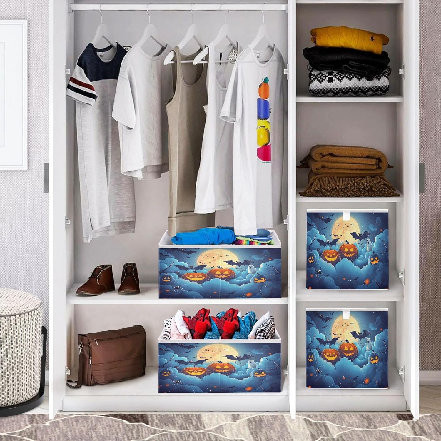 Senya Large Collapsible Storage Basket for Home Office Bedroom