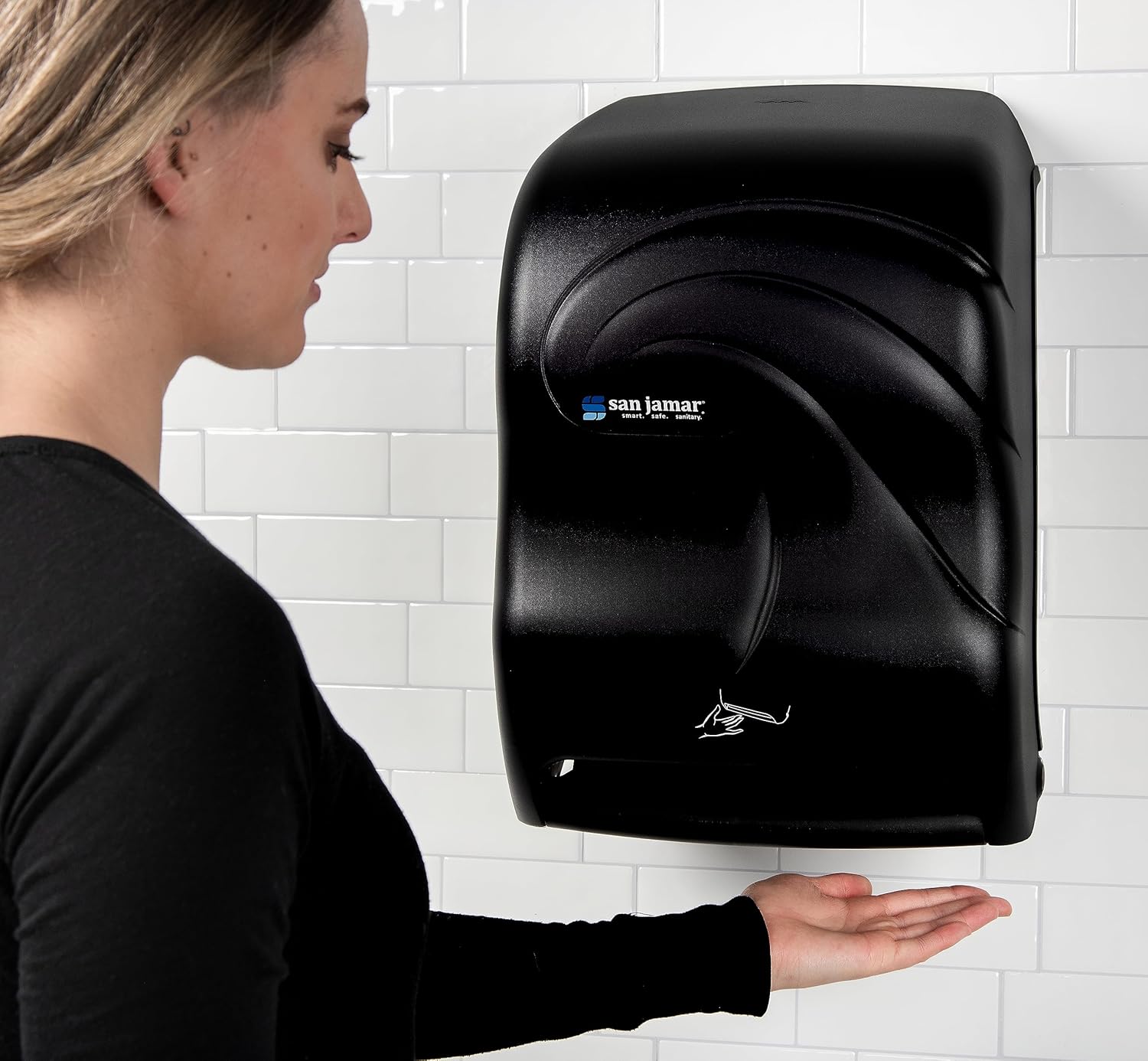 San Jamar Oceans Paper Towel Dispenser Touchless Smart Black Pearl