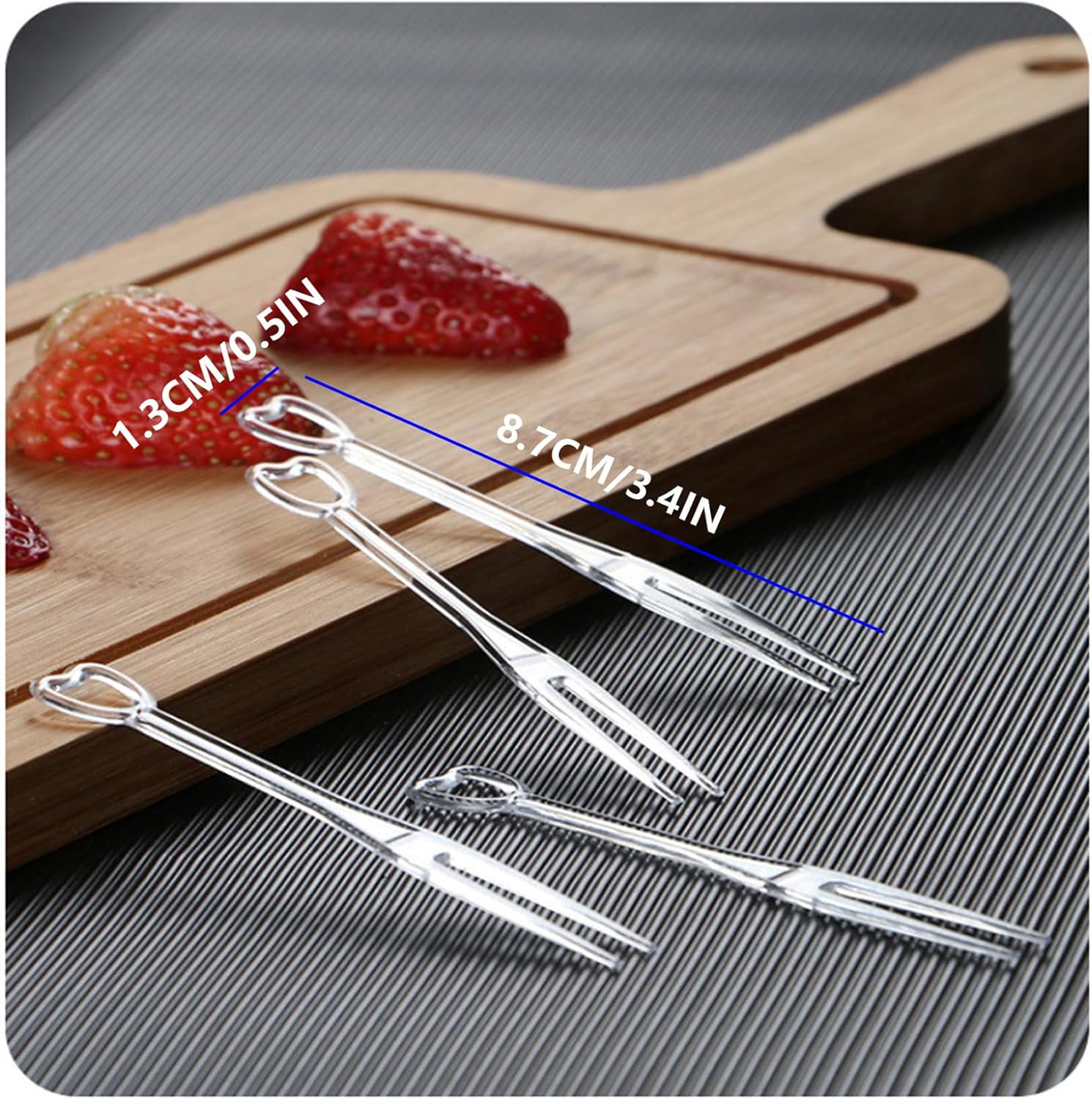 1000PCS Multi-Colored Plastic Dessert Forks