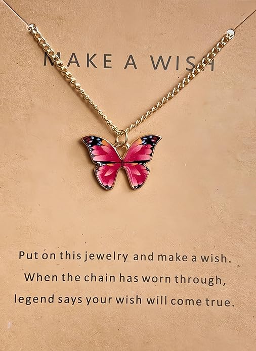 Cute Butterfly Pendant Necklace