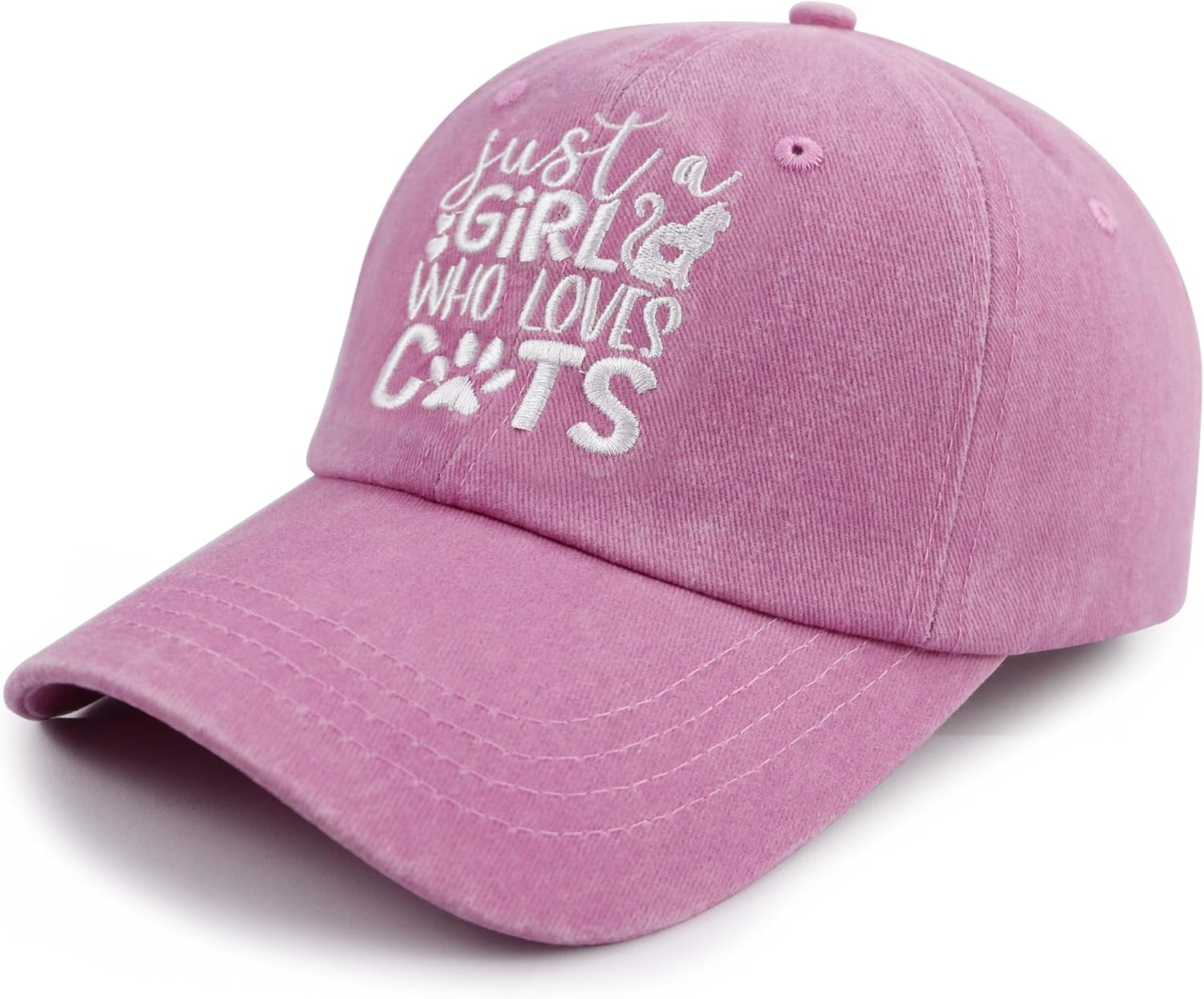 Just a Girl Who Loves Cats Baseball Cap for Women 1
