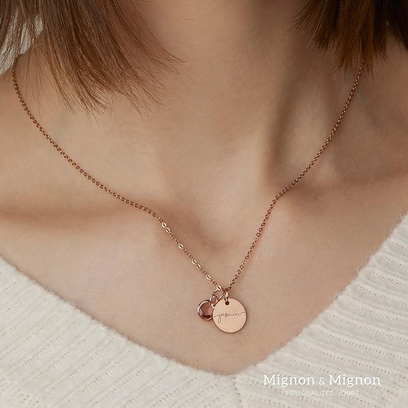 Birthstone Custom Name Necklace