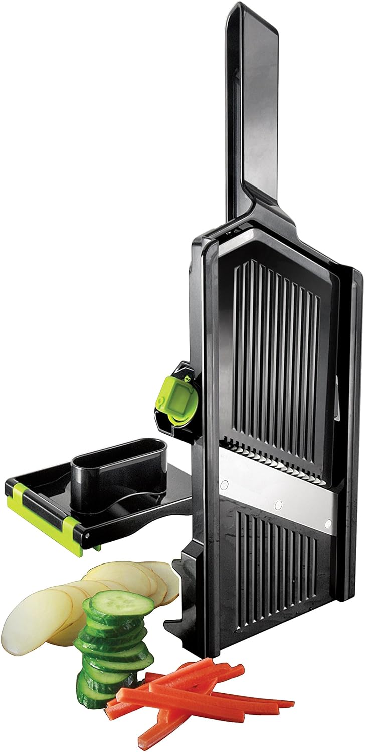 Adjustable Mandoline Slicer with julienne blades Precision Slicing for Fruits and Vegetables