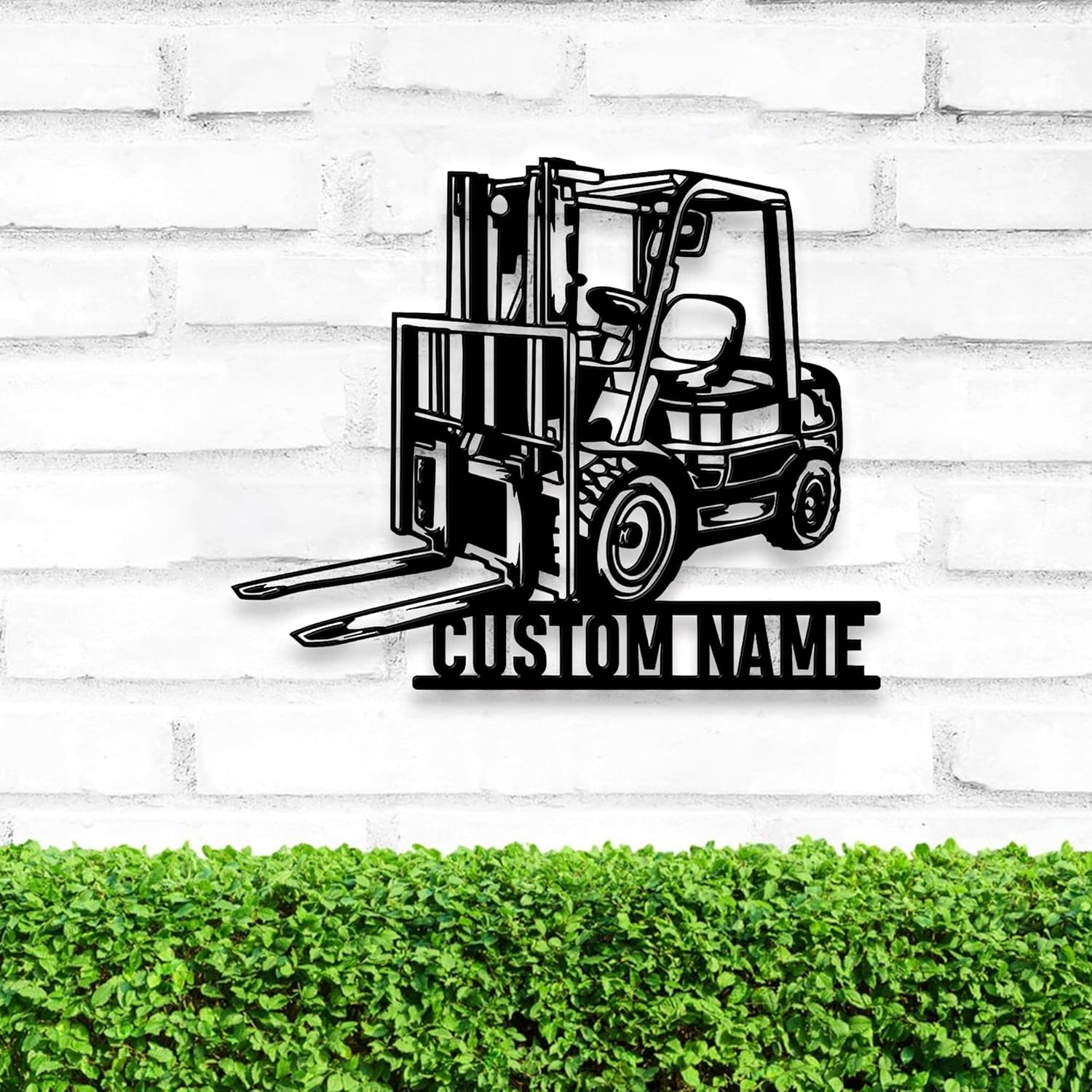 Zikako Custom Forklift Driver Metal Wall Art LED Light Sign
