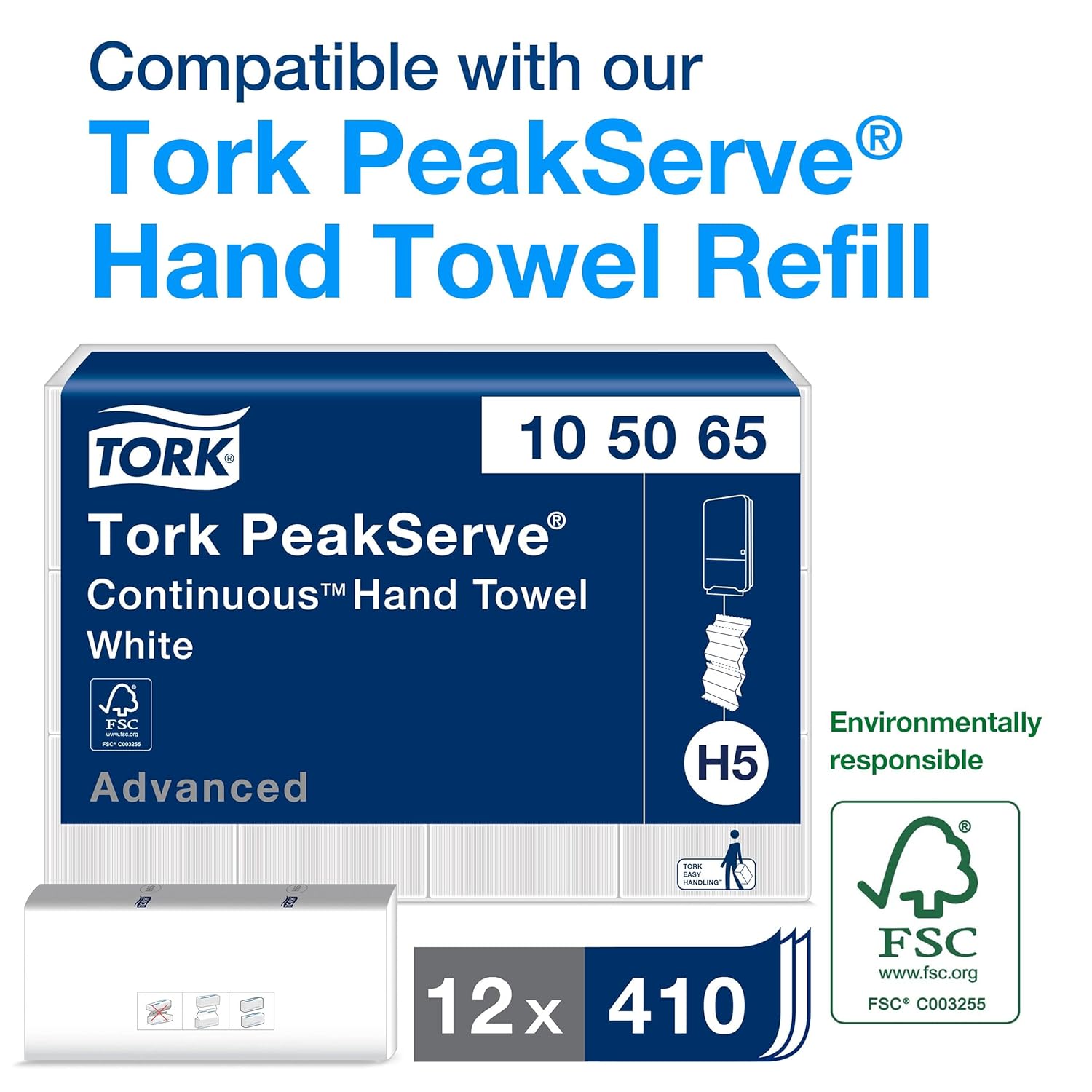 Tork PeakServe Hand Towel Dispenser Black H5