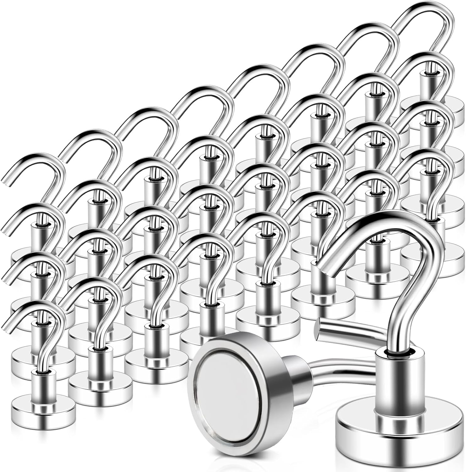 MAGXCENE 32-Count Heavy-Duty Magnetic Hooks for Dedicated Use