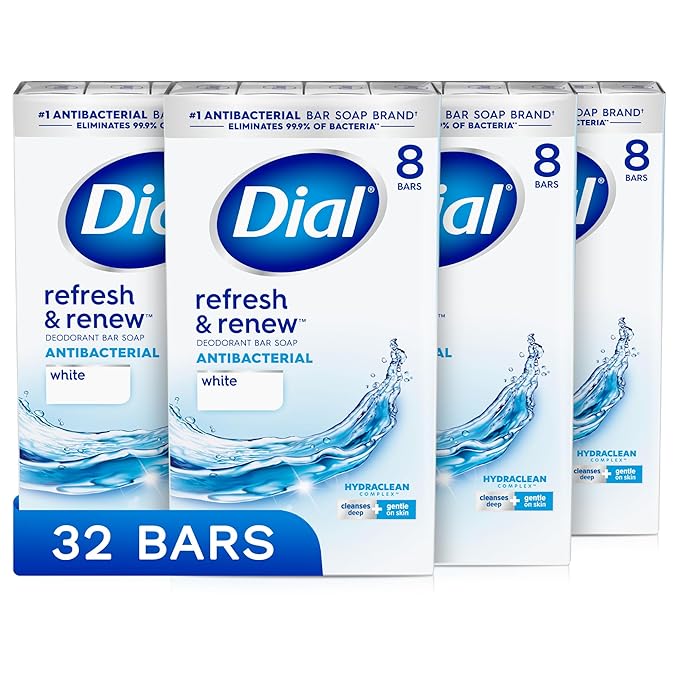 Dial Antibacterial Bar Soap, Refresh & Renew, White, 8ct, 4 Packs (32 Bars)
Add TWO to your cart and check out with Subscribe & Save.
Your total drops to $38.04 [$32.98]
Walmart sells one pack for $6.47
This Amazon deal = one for $4.76 [$4.12]
CLICK HERE