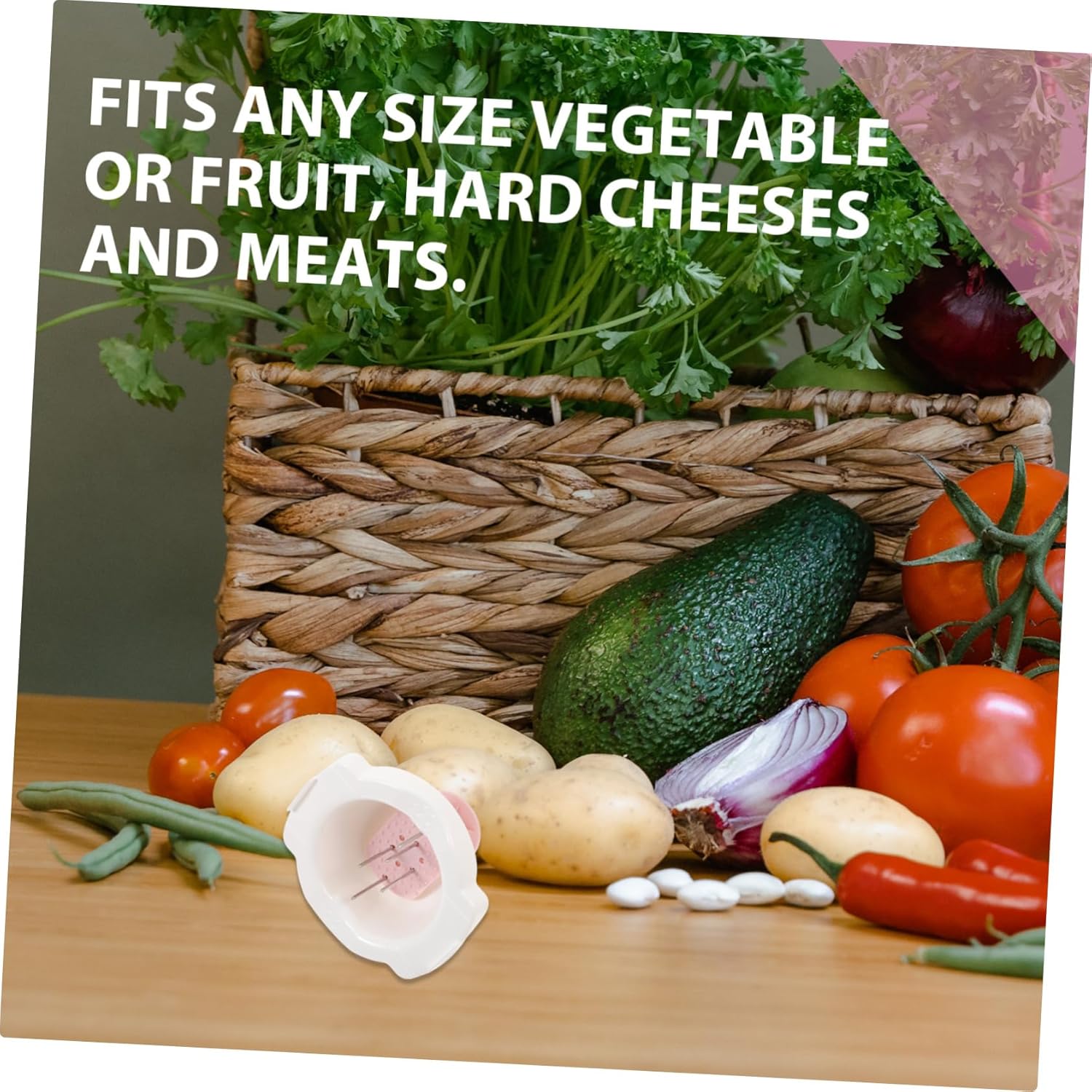 IMIKEYA Safe Hand Holder Mandoline Guard - Anti-Cut Food Slicer Tool for Safe Veggie Slicing and Chopping