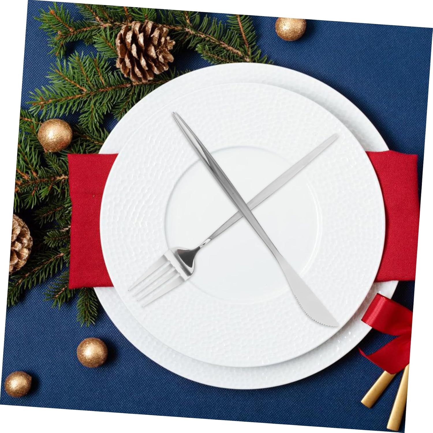 Chic Stainless Steel Knife Fork Set for Parties