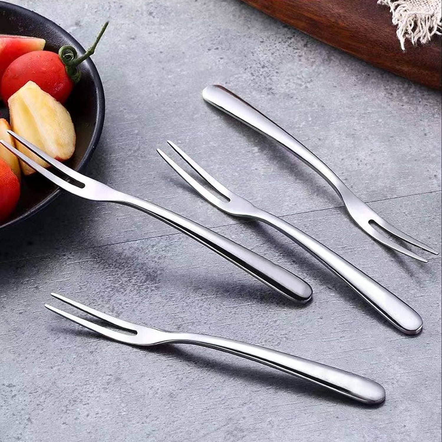 Deluxe Stainless Steel Fruit Forks
