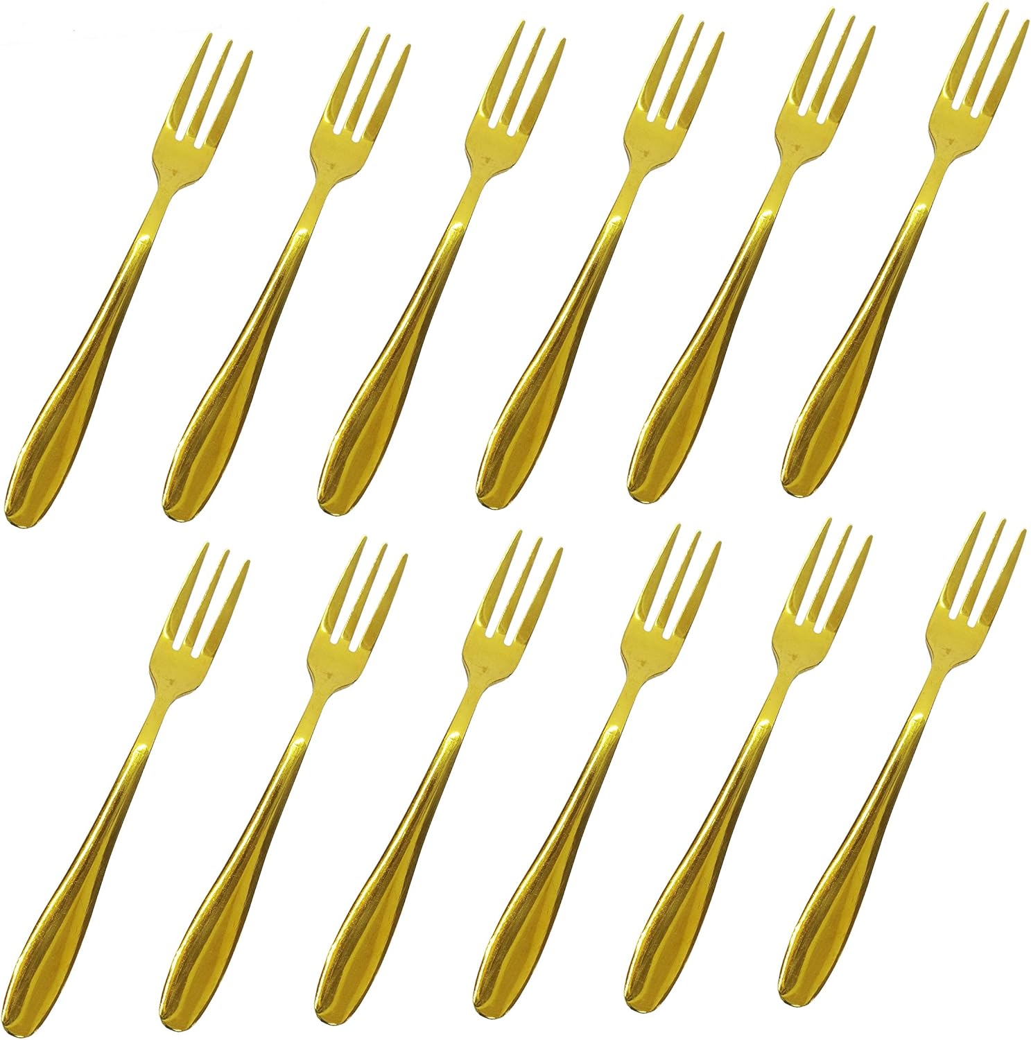 High-Quality Stainless Steel 12-Piece Set Elegant Dessert Forks