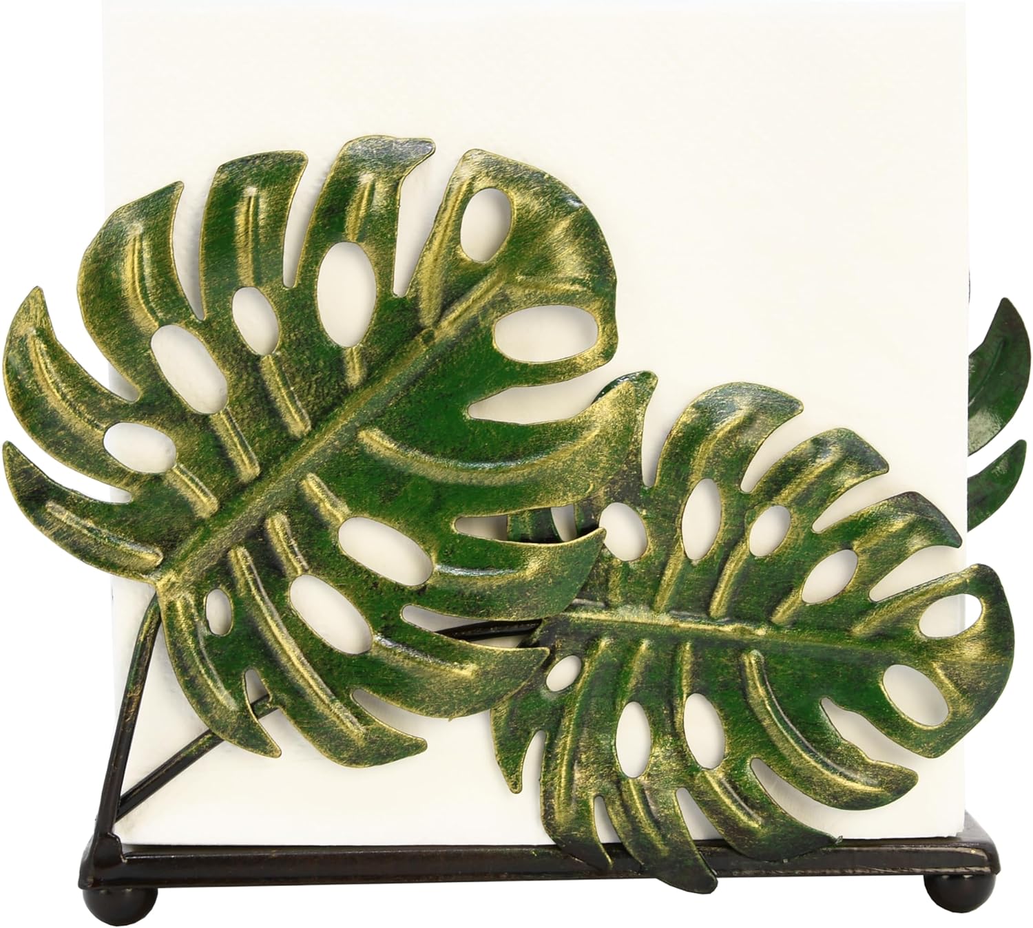 Olgift Metal Ginkgo Leaves Napkin Holder