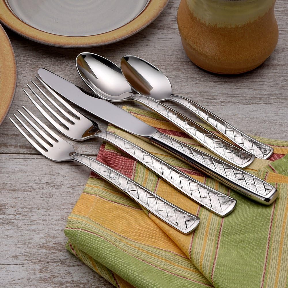 Liberty Tabletop Weave 45 Piece Flatware Set for 8