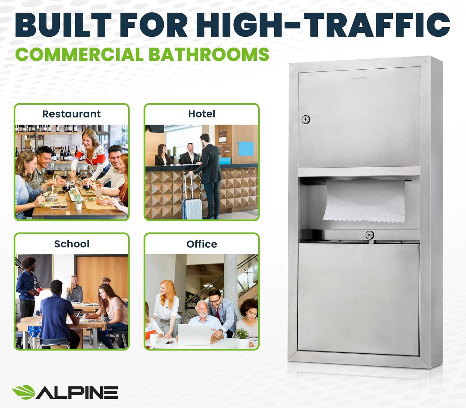 Effortless Commercial Dispenser for Paper Towels