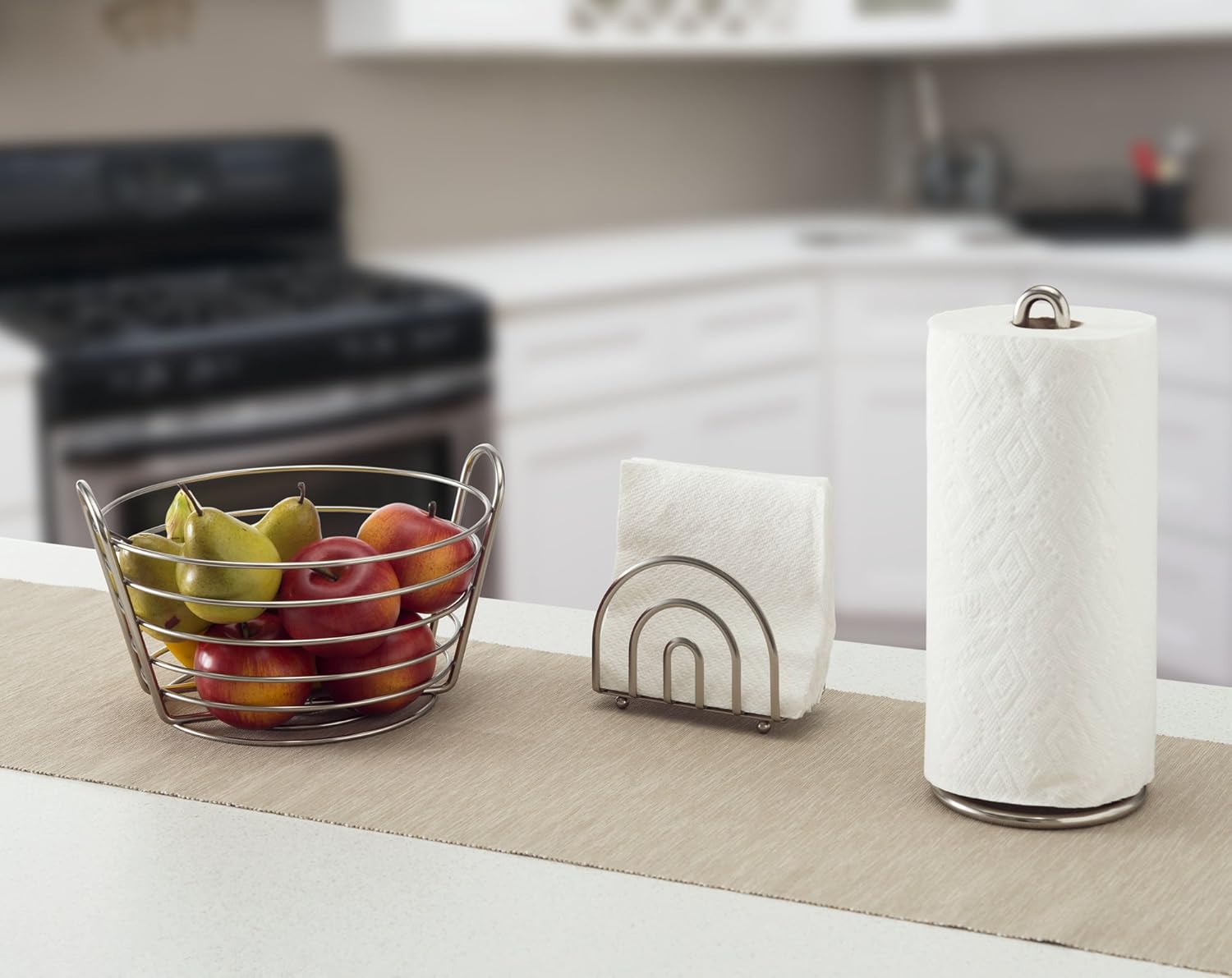 Stylish Napkin Holder with Satin Nickel Design