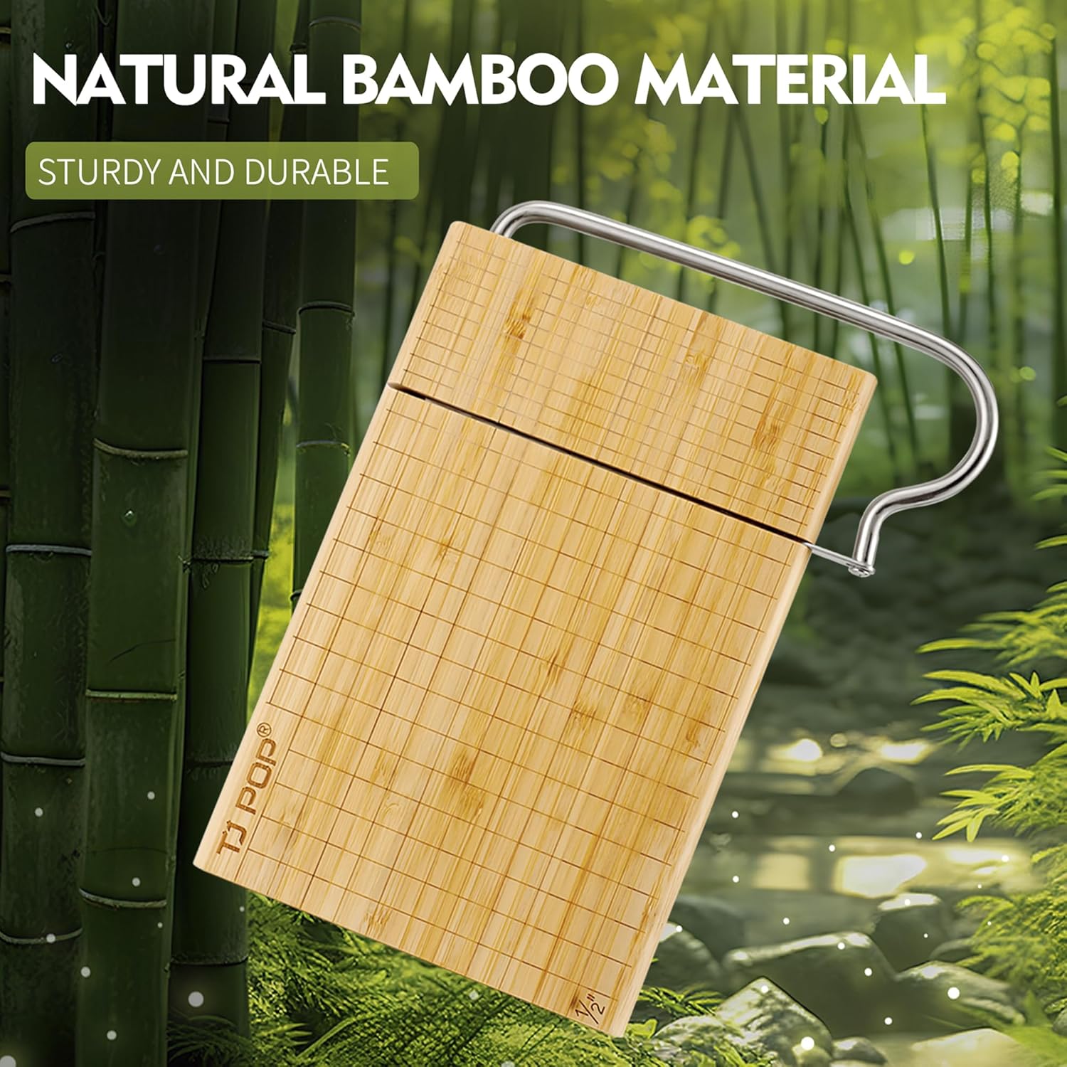 Bamboo Cheese Slicer Eco-Friendly Durable 10x8 inch
