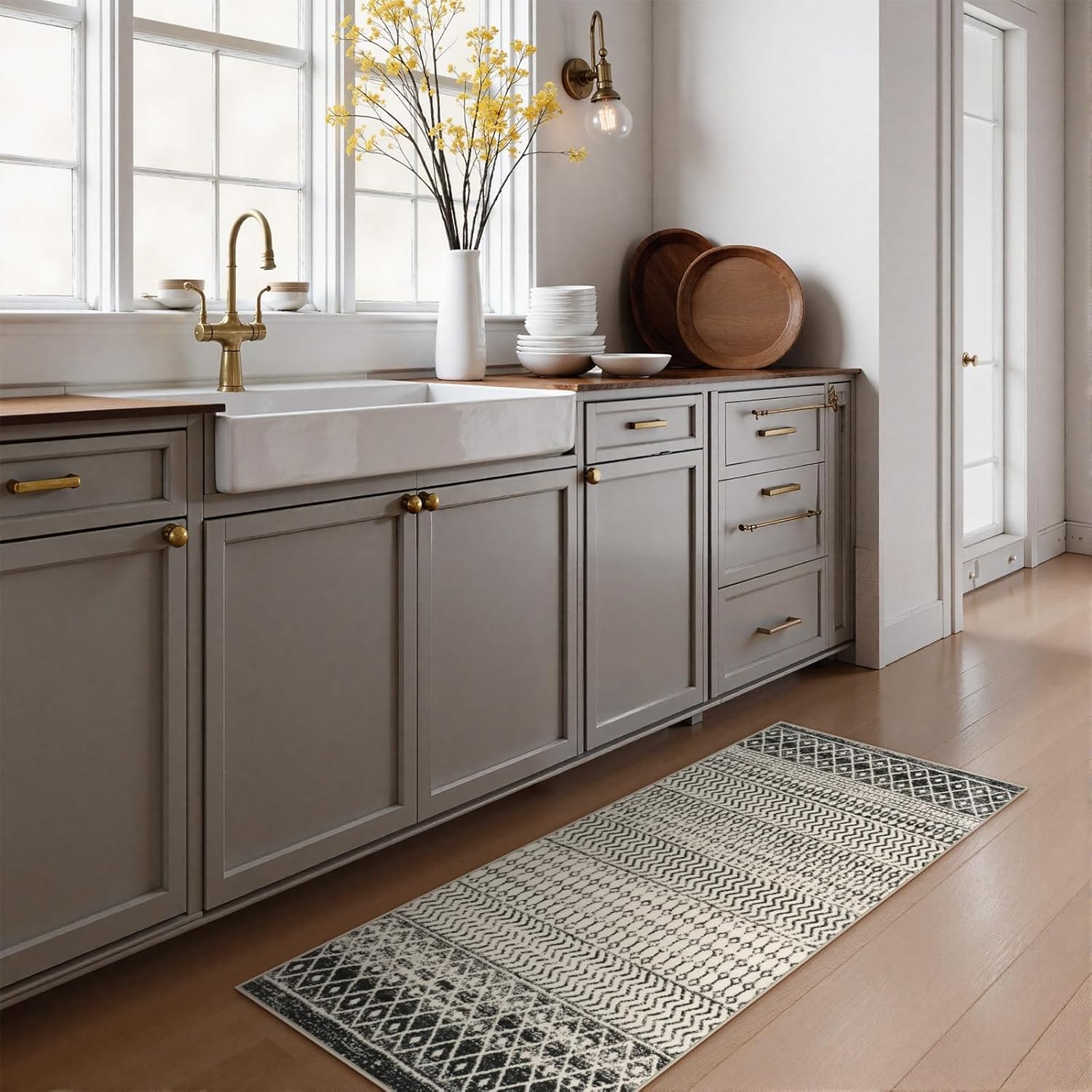 Soft Non-Slip Moroccan Washable Rug 2x4